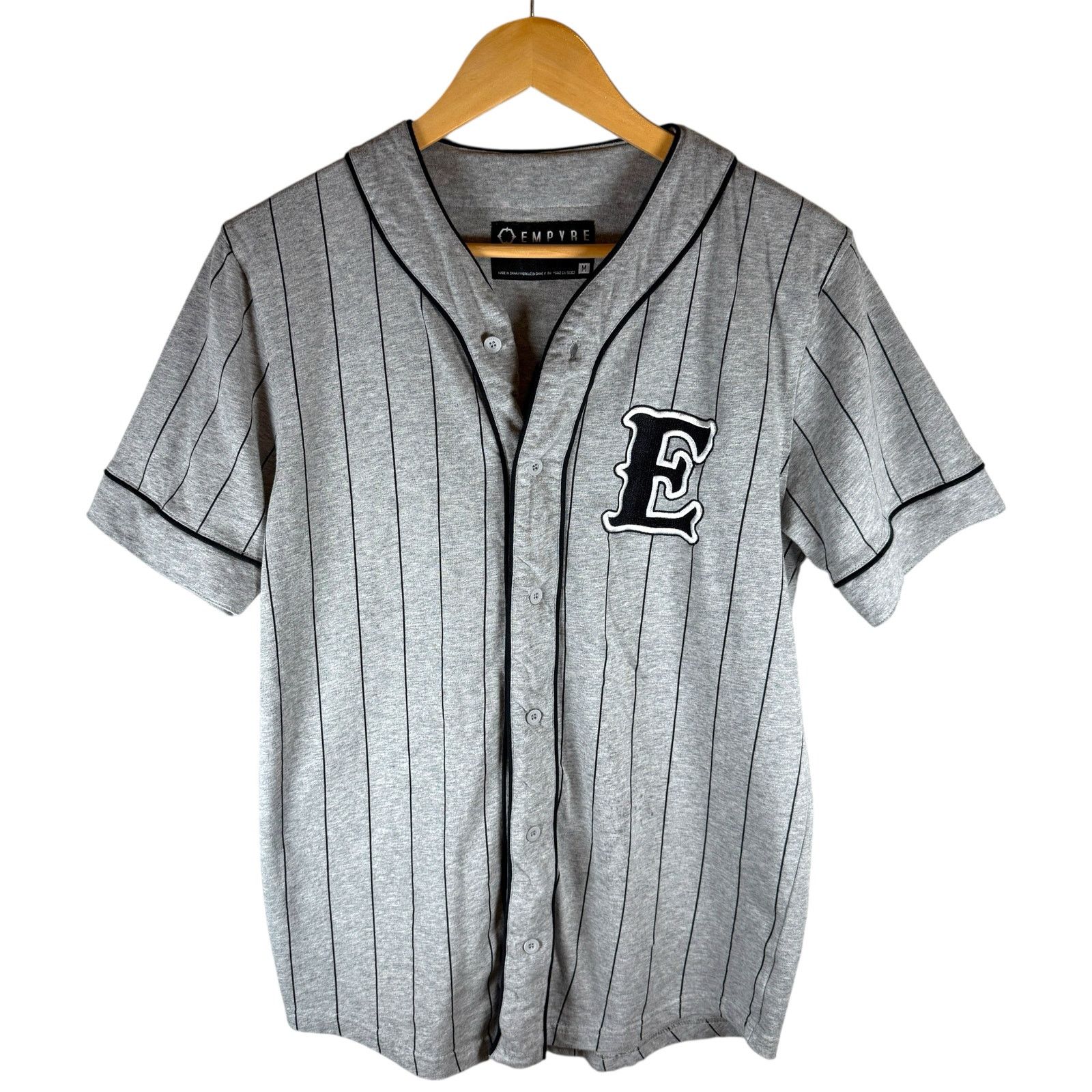 Empyre Empyre 2018 Striped Embroidred Urban Baseball Jersey Men’s M Size US S / EU 44-46 / 1 - 1 Thumbnail