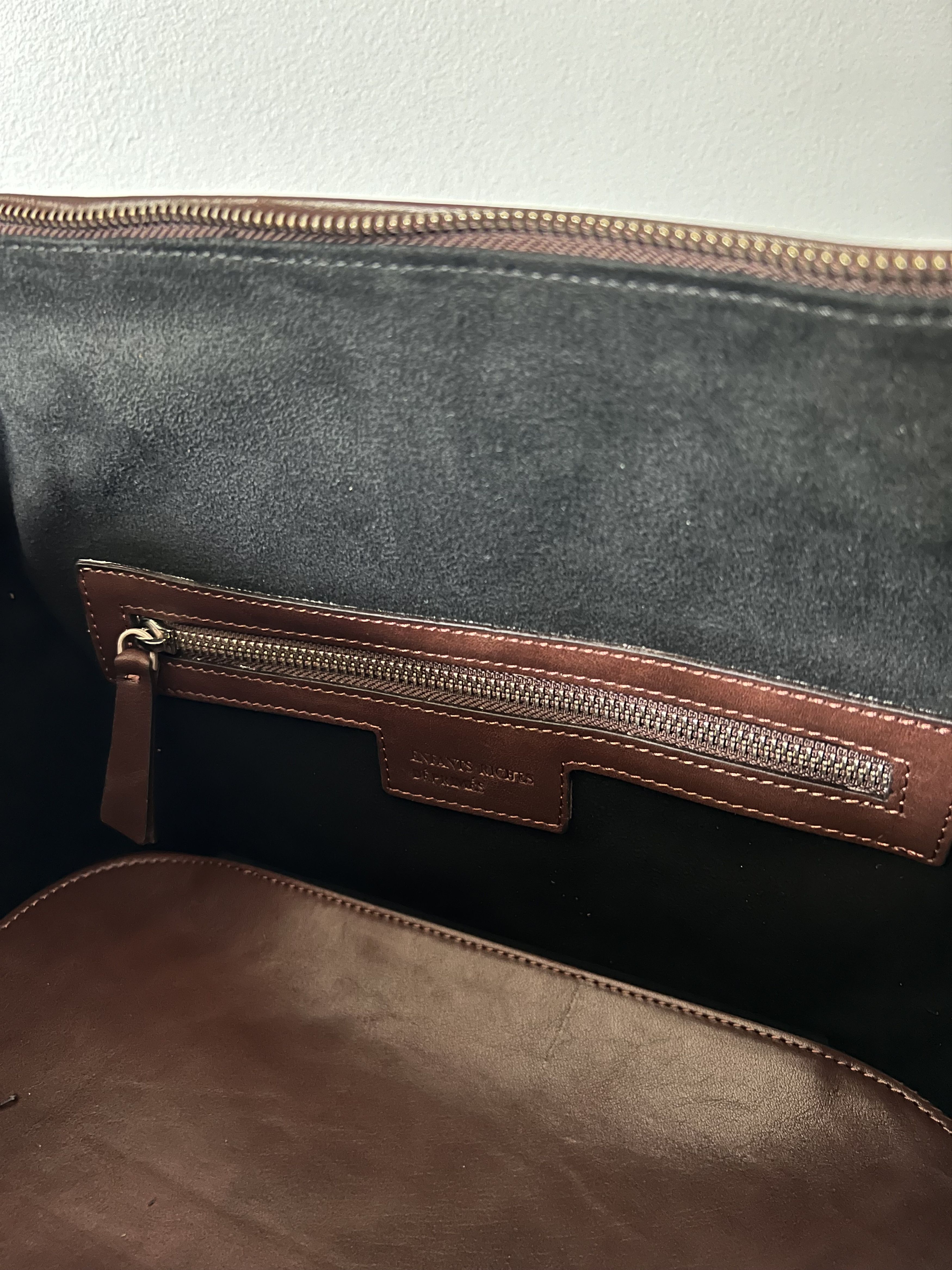 Enfants Riches Deprimes Enfants Riches Deprimes Leather Bowling Bag in Cognac Brown Size ONE SIZE - 8 Thumbnail