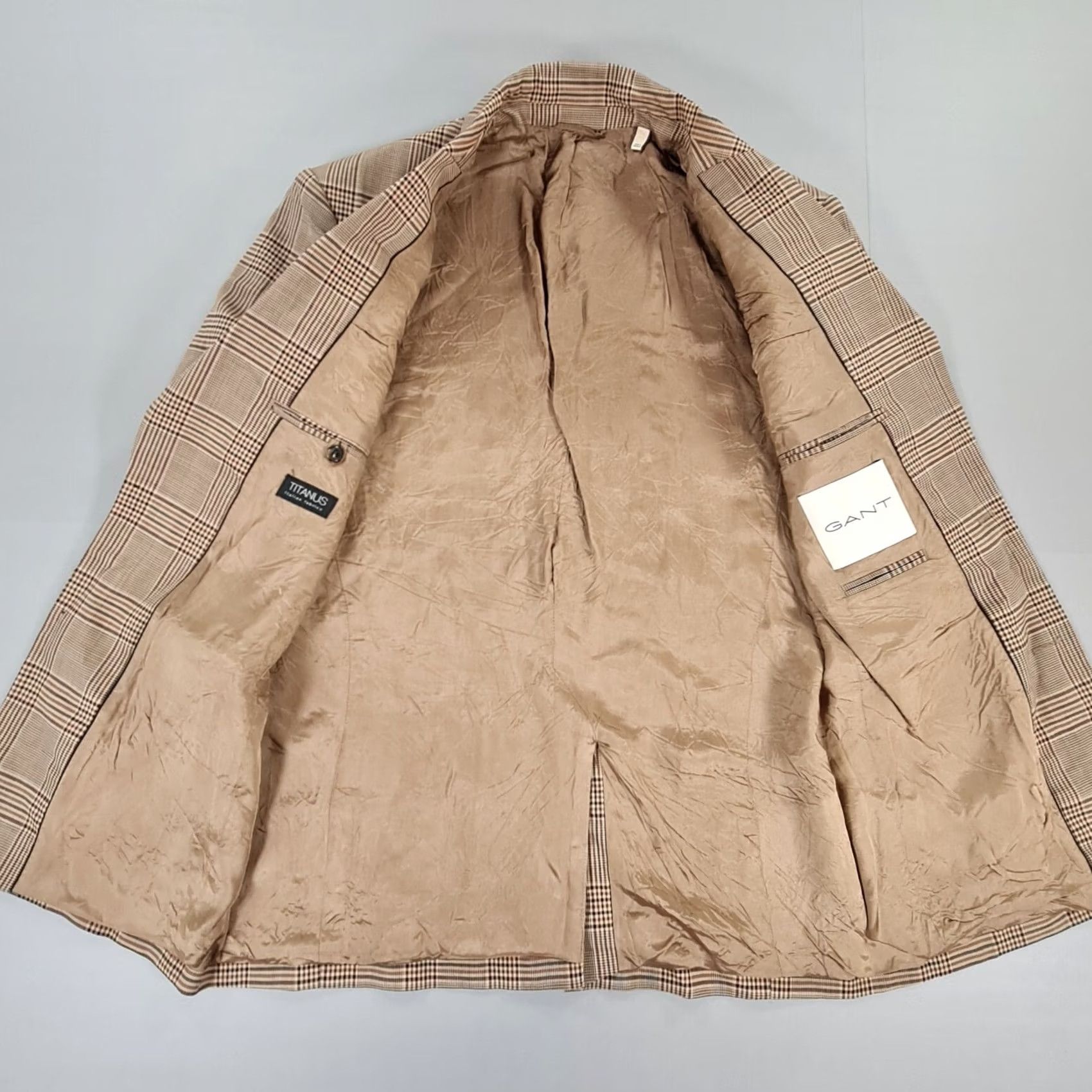 Gant GANT Mens Blazer Brown Tweed Wool Elastane 98% / 2% Single-Breasted Notch 38 R Regular Cadet Casual Jacket/Coat Size 38R - 6 Thumbnail