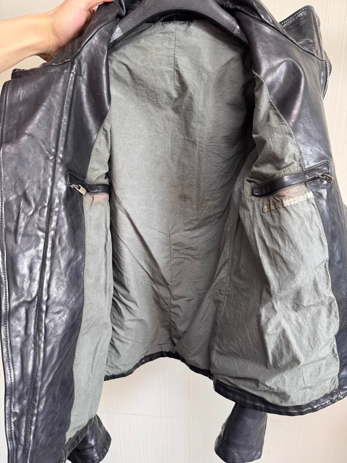 Carol Christian Poell Carol ChristianPoellLElbowAsymmetricalZipLeatherJacket Q8 Size US S / EU 44-46 / 1 - 8 Thumbnail