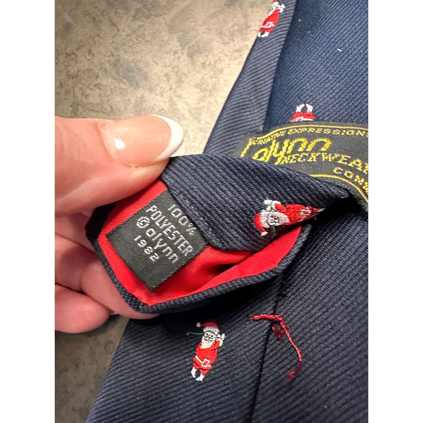 Vintage ALYNN GOLF SANTA TIE MENS Size ONE SIZE - 4 Thumbnail