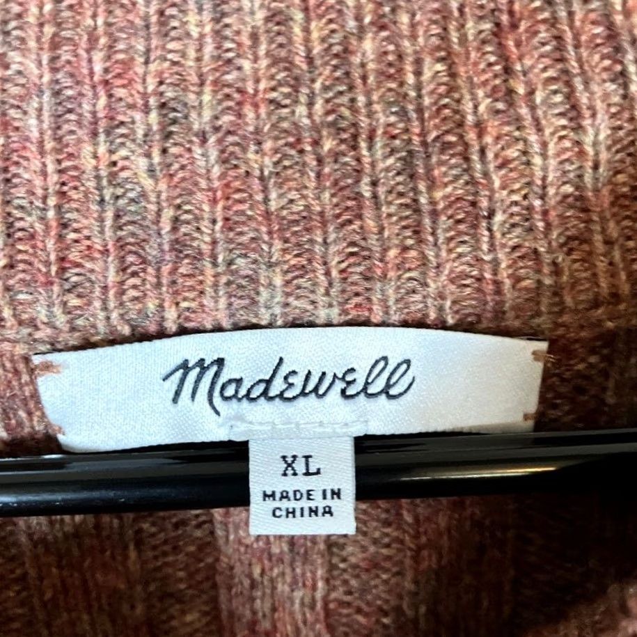 Madewell Madewell Sweater Rosehip Brown Knit Mock Neck Wool Blend XL Women Pullover Long Sleeve Casual Workwear Winter Fall Women’s Size XL / US 12-14 / IT 48-50 - 6 Thumbnail