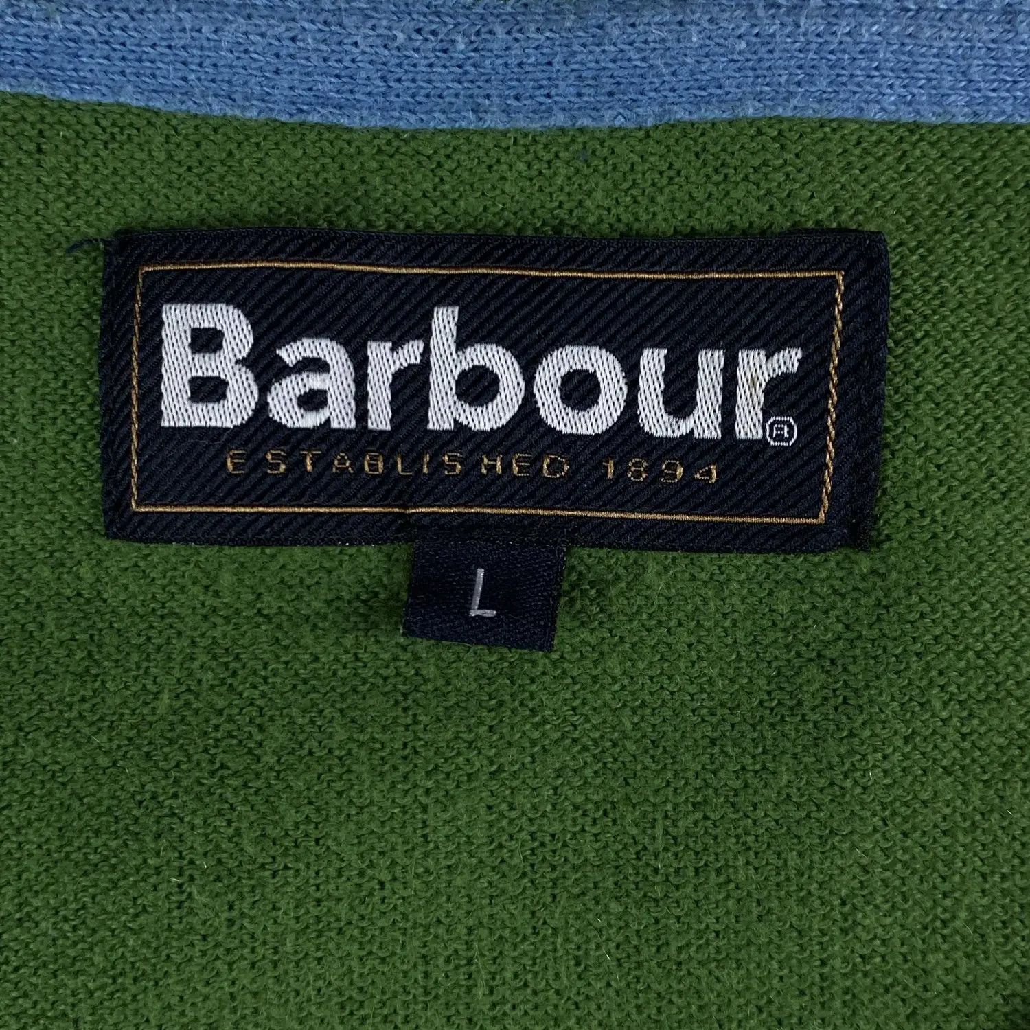 Barbour Mens Jumper Barbour V Neck Size L Green Size US L / EU 52-54 / 3 - 4 Thumbnail
