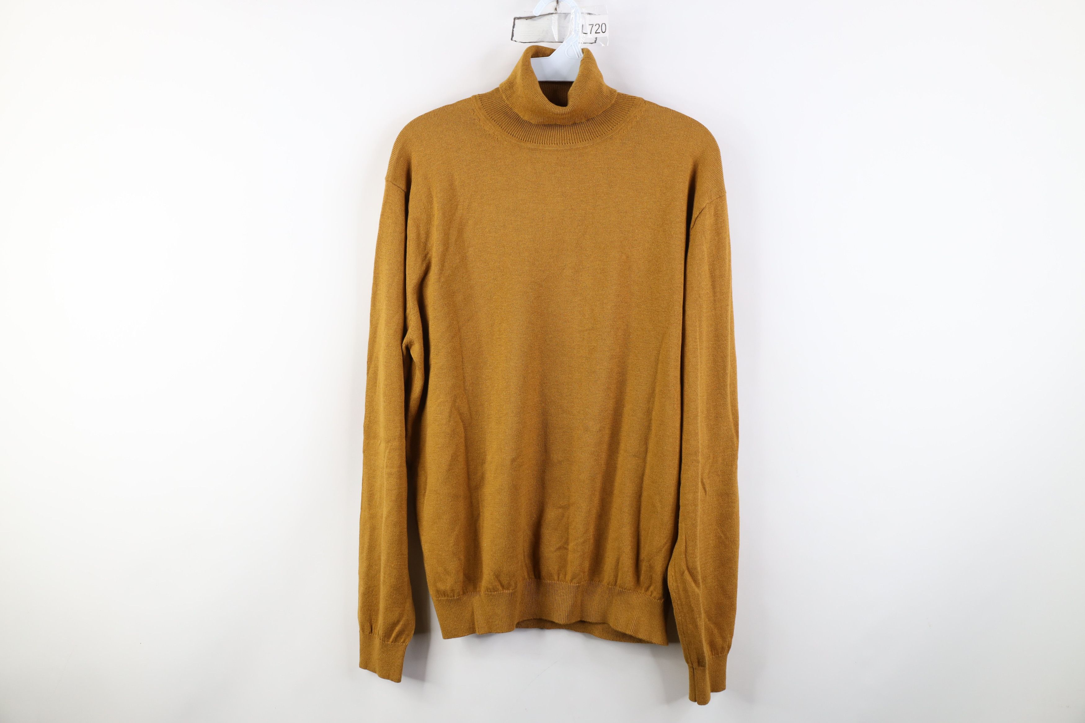 Paul Fredrick Paul Fredrick Wool Cashmere Knit Turtleneck Sweater Gold Size US M / EU 48-50 / 2 - 1 Thumbnail