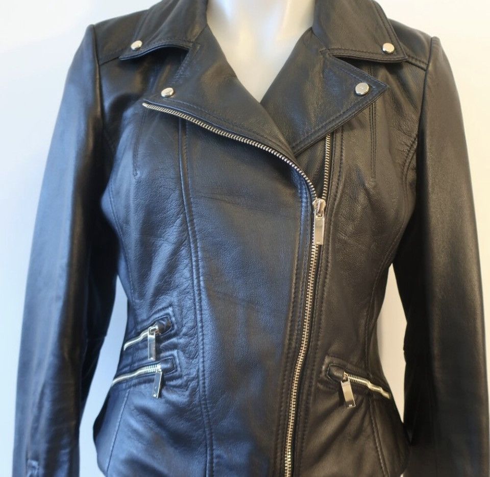 Karen Millen Karen Millen Black Lamb Leather Moto Biker Jacket sz.8 Size M / US 6-8 / IT 42-44 - 3 Thumbnail