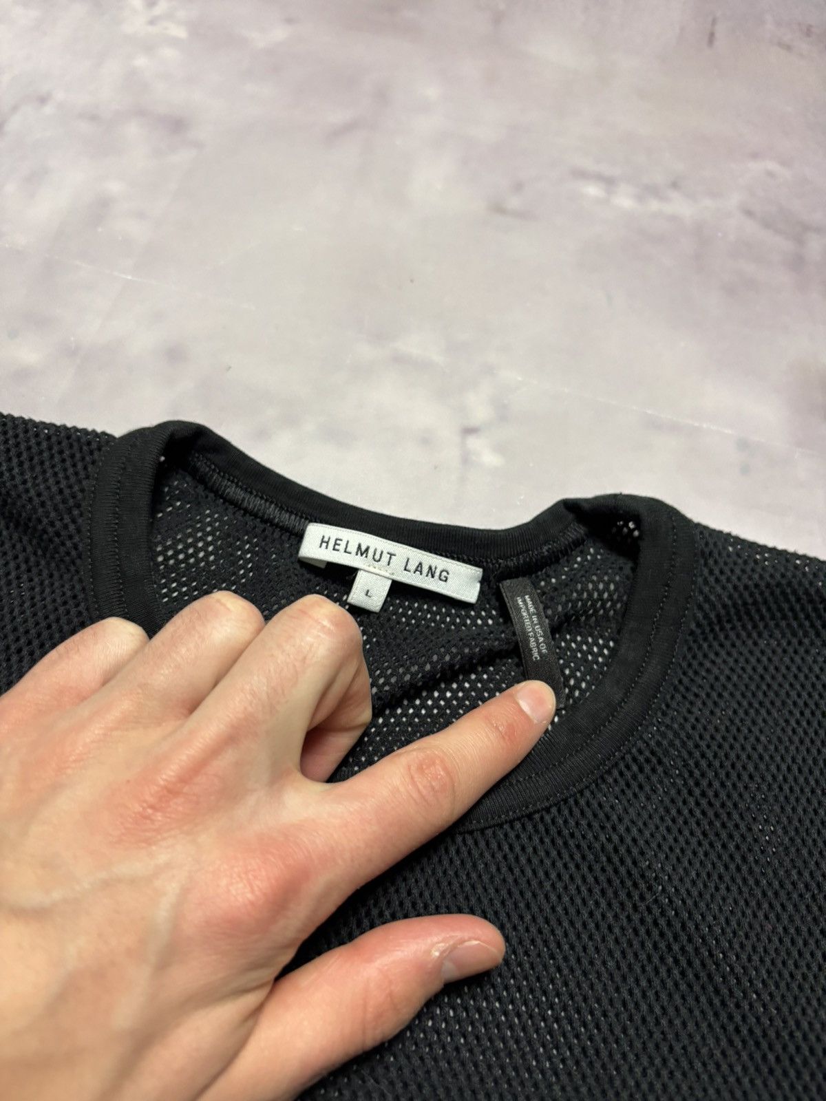Helmut Lang helmut lang black archive mesh top Size L / US 10 / IT 46 - 4 Thumbnail