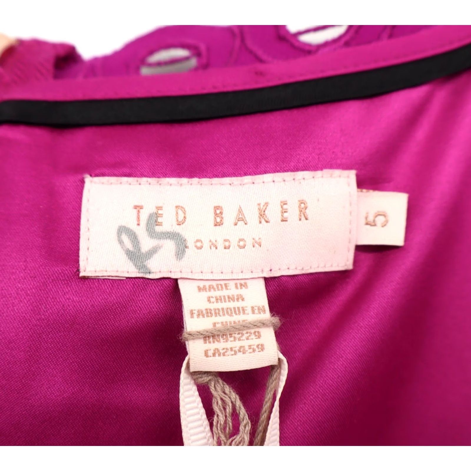 Ted Baker Ted Baker Verony Dress Fit & Flare Embroidered Sleeveless Cut-Out Party Cocktail Fuchsia Sz 5 NEW Womens Size S / US 4 / IT 40 - 4 Thumbnail