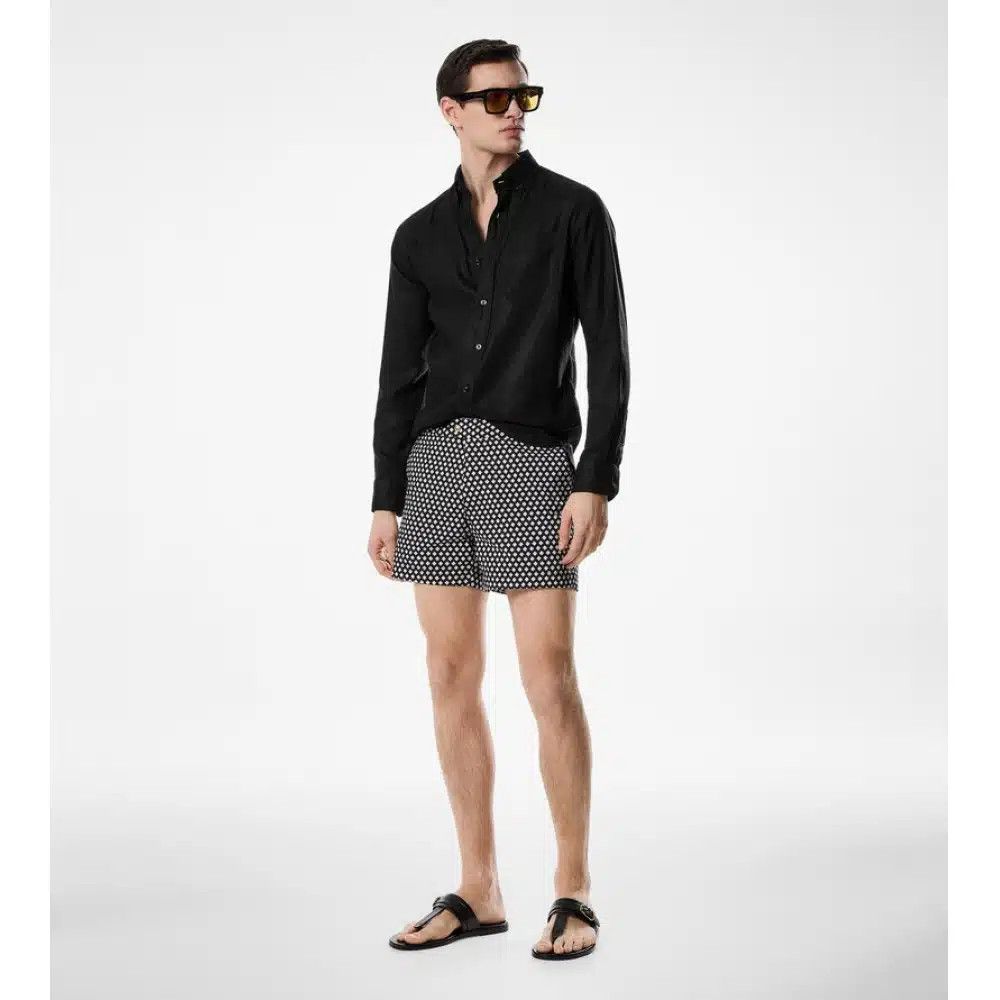 Tom Ford o1loc1c0426 BSS001 Diamond Swim Short in Black/White Size US 34 / EU 50 - 1 Preview