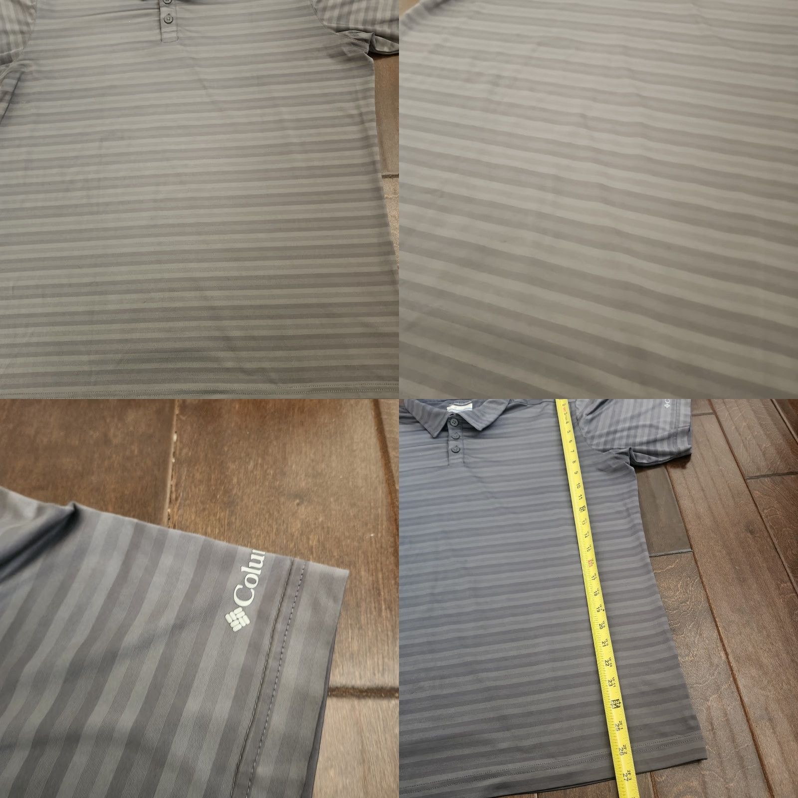 Vintage Columbia Polo Shirt Striped Gray M Omni-Wick Short Sleeve Mens Polo Shirt Casual Activewear Size US M / EU 48-50 / 2 - 8 Thumbnail