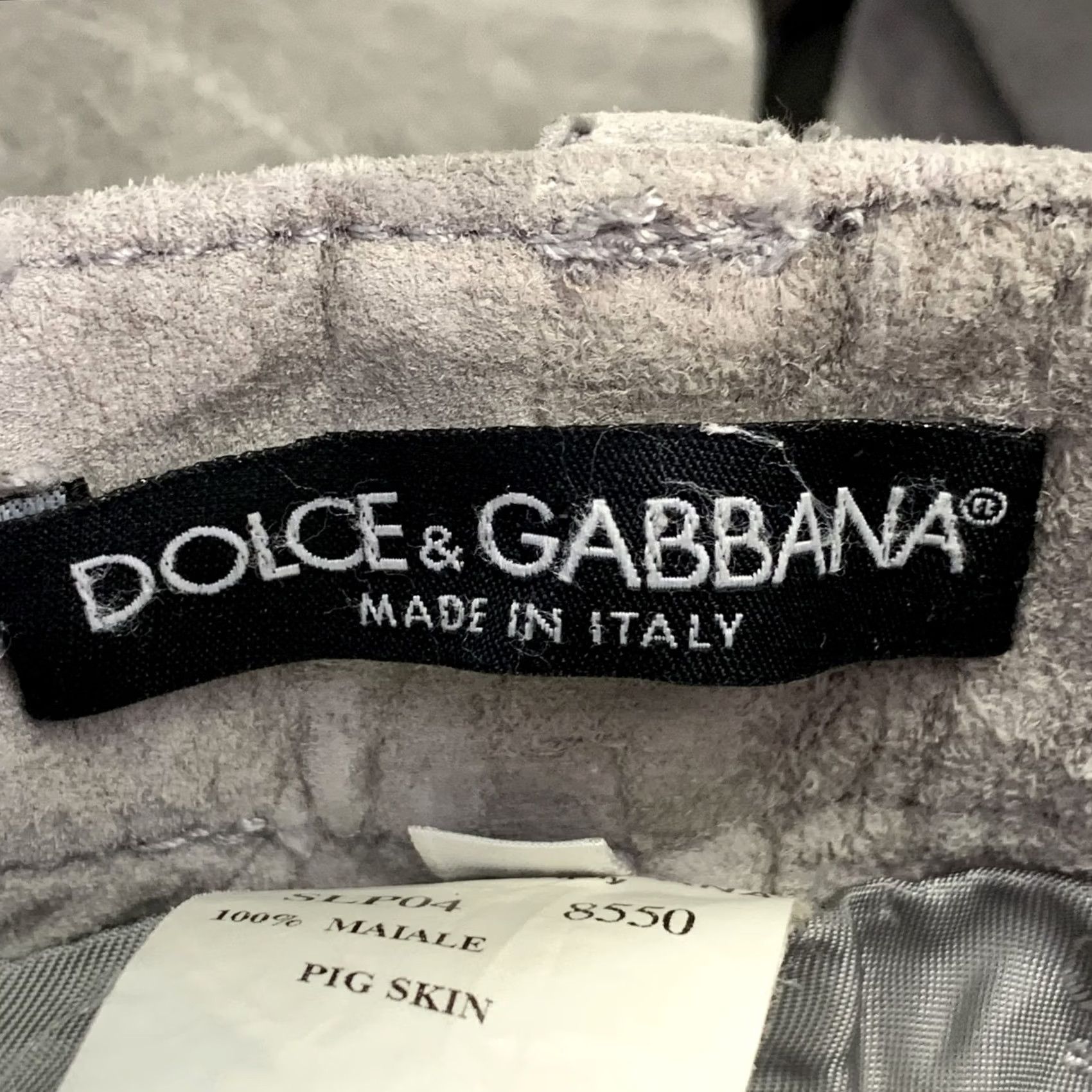 Dolce & Gabbana DOLCE & GABBANA Pants Size 32 Grey Suede Straight Casual Five Pockets Size US 32 / EU 48 - 7 Thumbnail