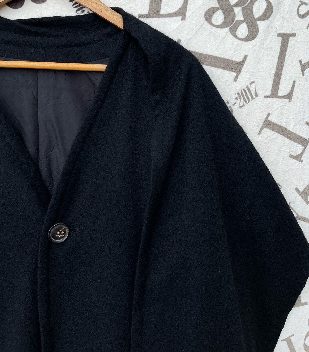 Yohji Yamamoto 🔥A/W 1997 YOHJI YAMAMOTO SINGLE-BUTTON OVERCOAT/JACKET Size US L / EU 52-54 / 3 - 14 Thumbnail