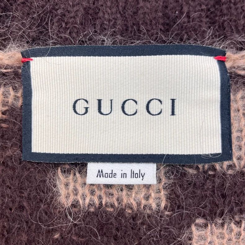 Gucci Gucci Coffee-colored big Glogo horsehair small V-neck sweat Size US XS / EU 42 / 0 - 5 Thumbnail