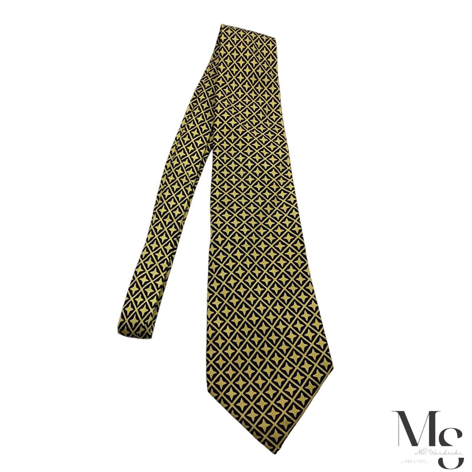 Other MACMILLAN 7 Folds XL Yellow Geometric Silk Tie W: 4" EX COND Size ONE SIZE - 6 Thumbnail
