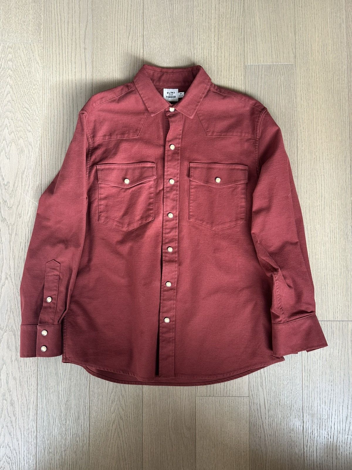 Flint And Tinder Red Flannel Western Button-Up Shirt Size US M / EU 48-50 / 2 - 1 Thumbnail