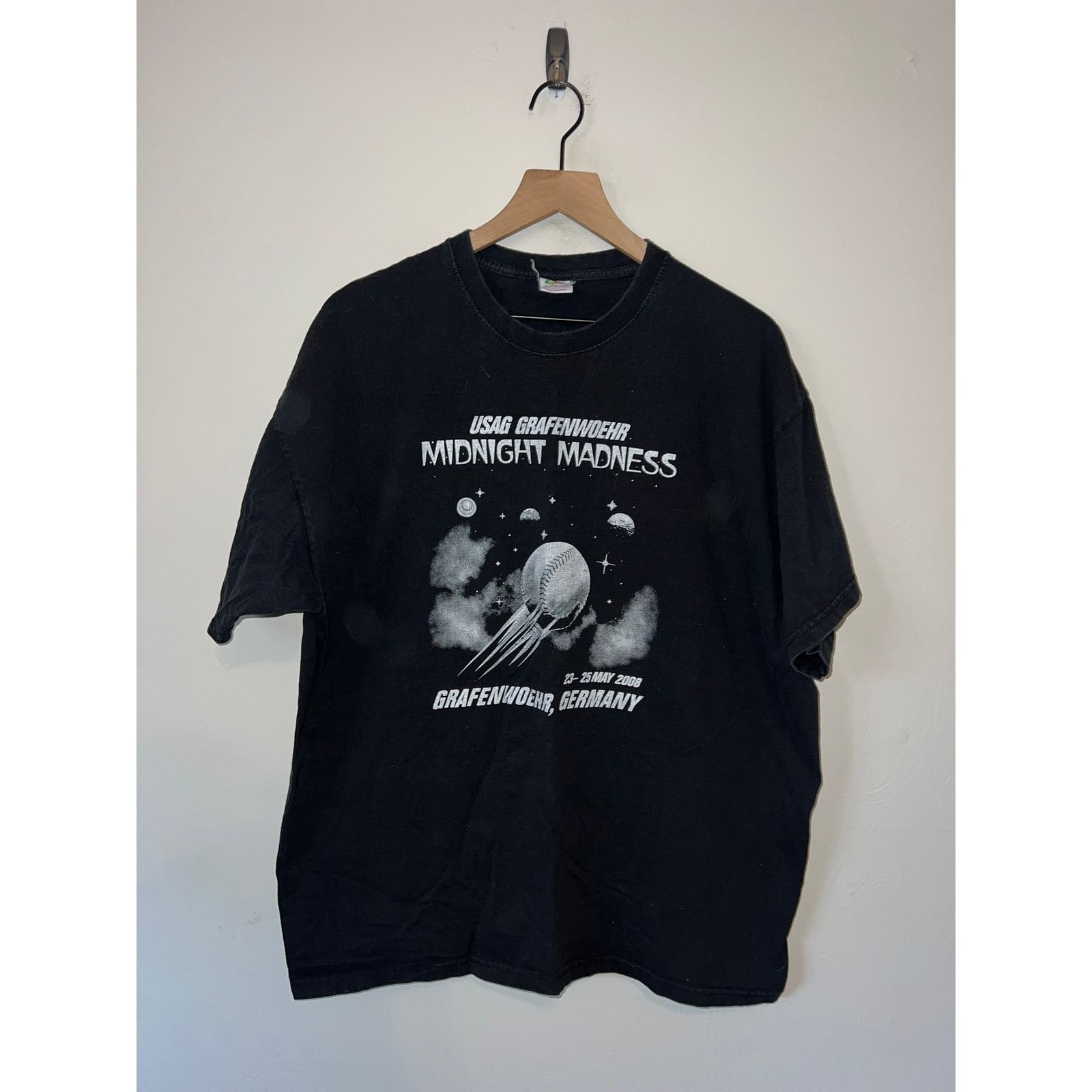 Fruit Of The Loom Vintage Baseball Shirt USAG Grafrenwoehr Germany Tee 2008 2X Size US XXL / EU 58 / 5 - 1 Thumbnail