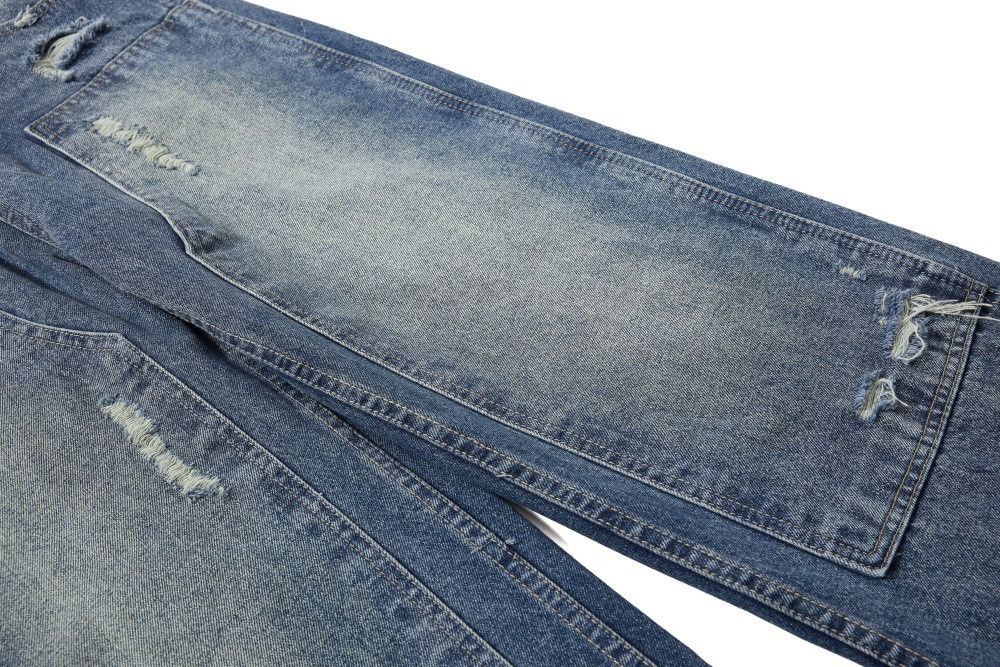 Vintage Men's Retro Punk Distressed Washed Wide-Leg Jeans Size US 32 / EU 48 - 4 Thumbnail
