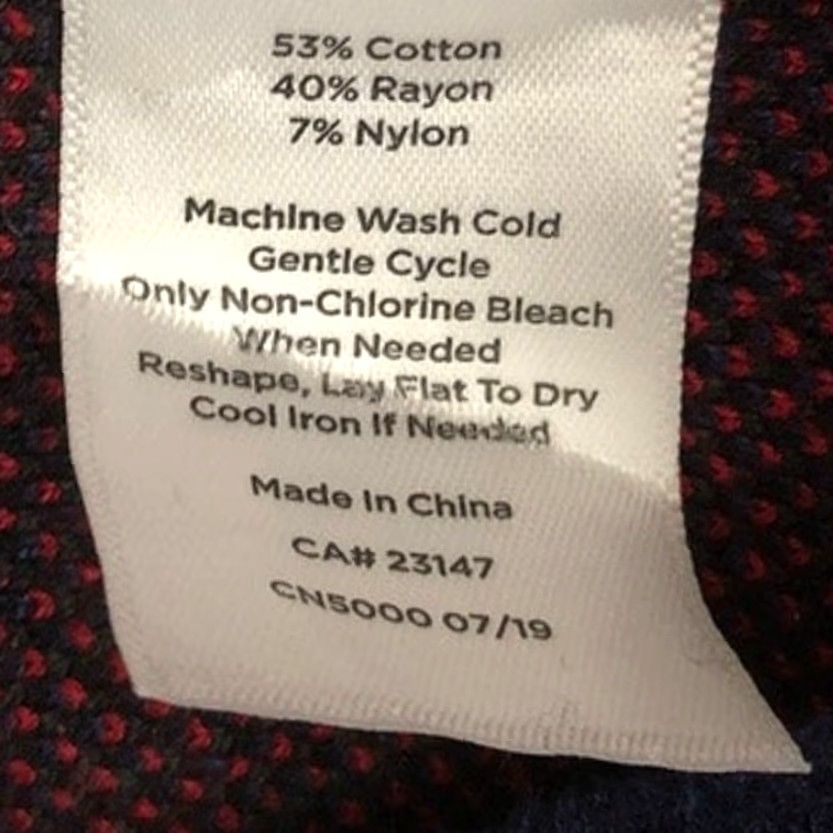 Talbots Talbots Womens Sweater Blue Multicolor Plaid Split Cowl Neck Stretch Large Size L / US 10 / IT 46 - 5 Thumbnail