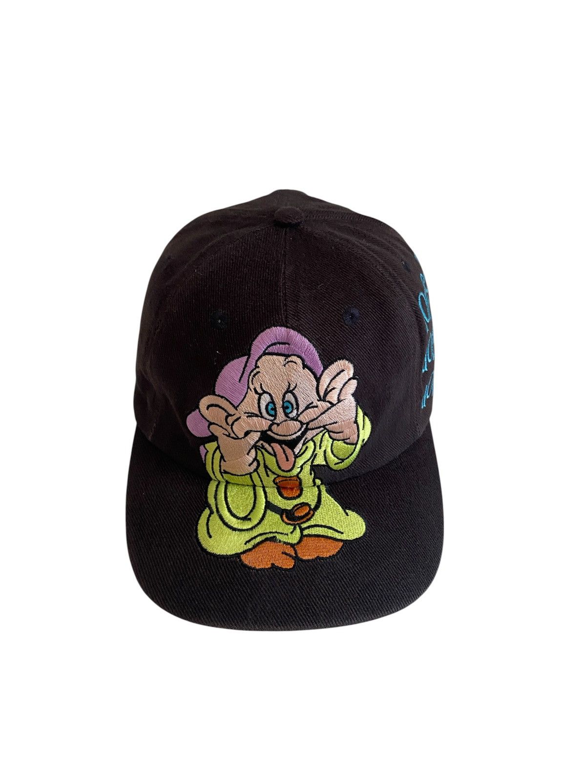 Disney Vintage Disney Dopey Hat Cap Snapback Black Snow White 90s Size ONE SIZE - 2 Thumbnail