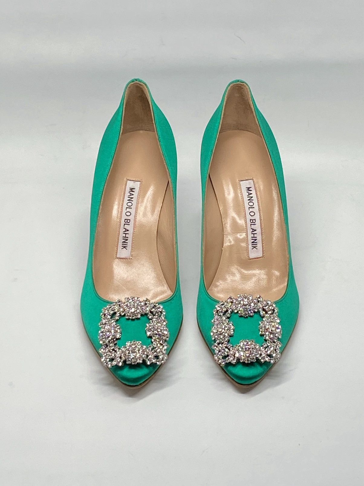 Manolo Blahnik Manolo Blahnik Hangisi 70MM Embellished Satin Pumps size 36 Size US 6 / IT 36 - 3 Thumbnail