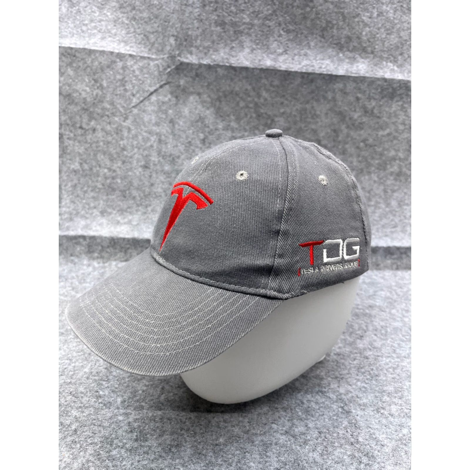 Vintage VINTAGE Tesla Baseball Cap Hat Unisex Adult One Size Gray Cotton Twill Logo Car Outdoors Size ONE SIZE - 4 Thumbnail
