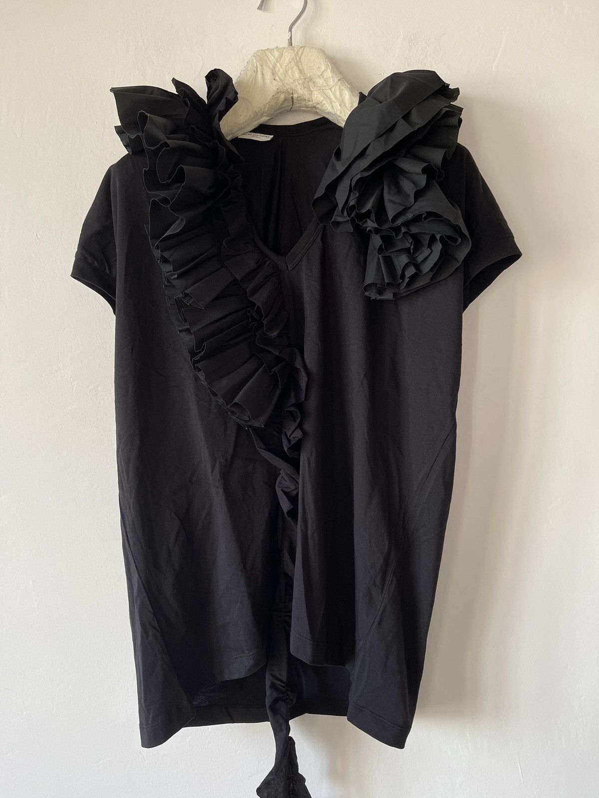 Dries Van Noten V-Neck Ruffle Top Size M / US 6-8 / IT 42-44 - 2 Thumbnail