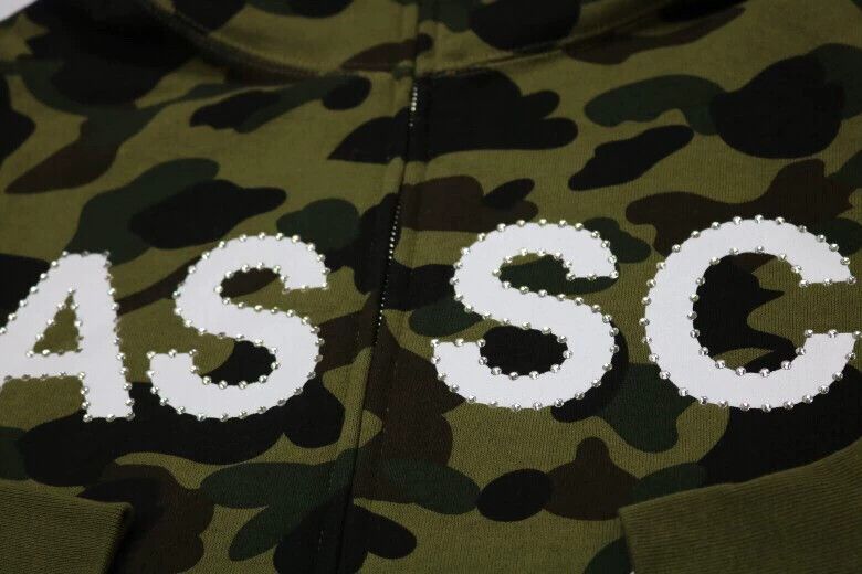 Bape BAPE X ASSC 1ST CAMO Green Camo Crystal Hoodie M Size US M / EU 48-50 / 2 - 3 Thumbnail