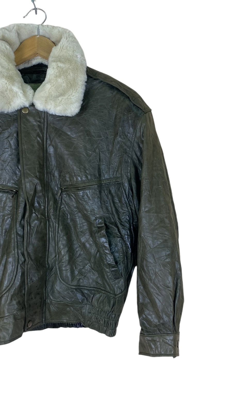 Vintage Leather The Jet Age Attached Fur Collar Flight Jacket Size US M / EU 48-50 / 2 - 3 Thumbnail