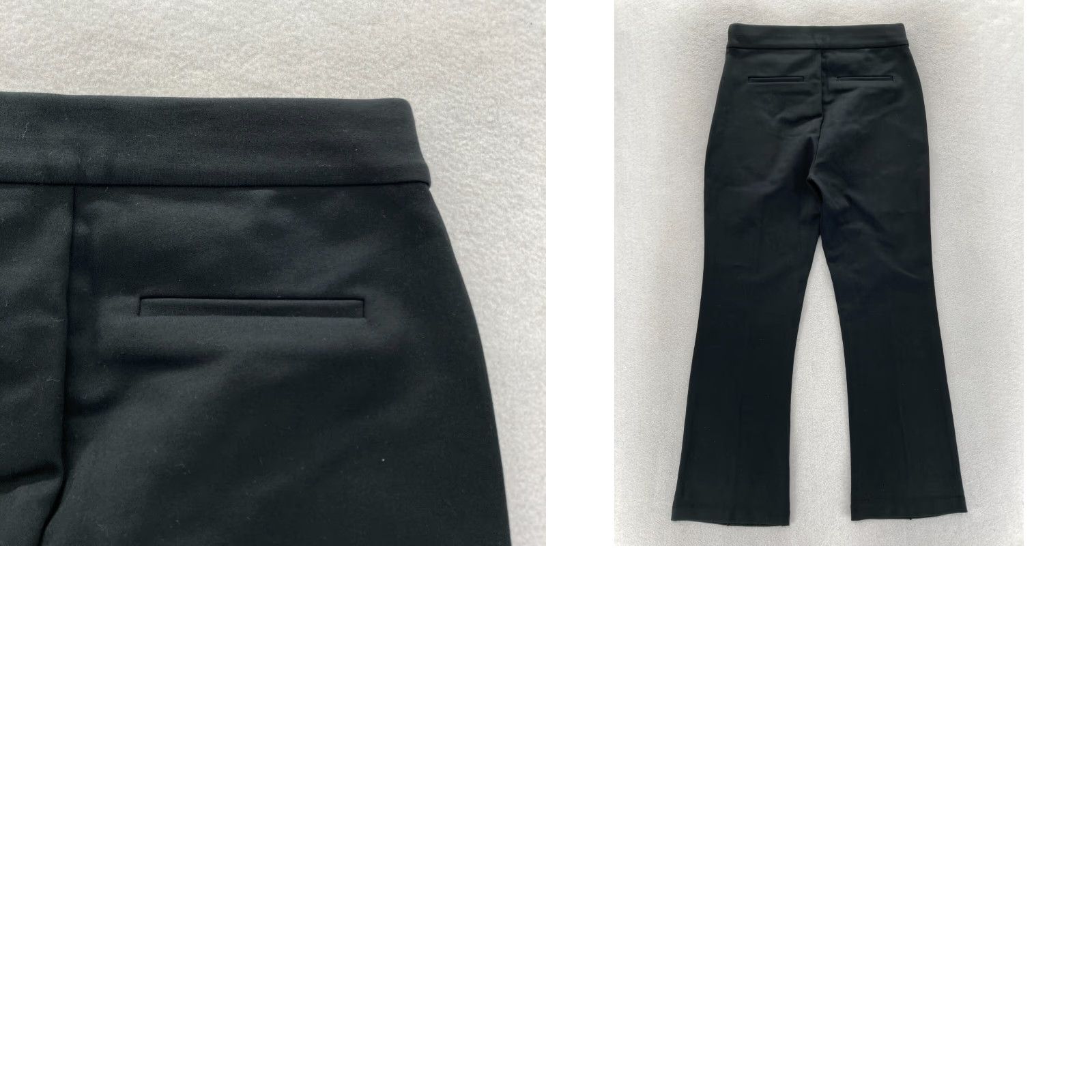 J.Crew J.CREW Crop Flare Ponte Pants Women's 2 Black Stretch Side Zip Casual Comfort Size 26" / US 2 / IT 38 - 9 Thumbnail