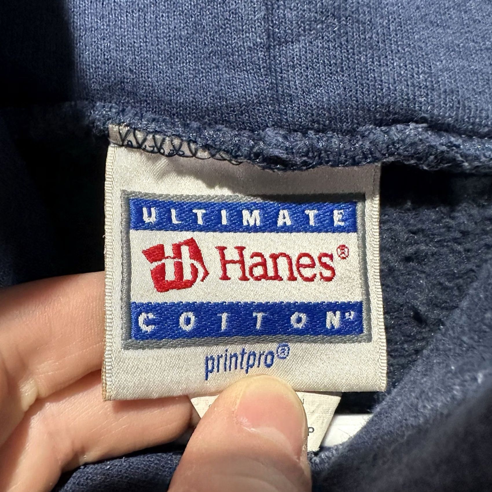 Hanes Vintage Michigan Wolverines Hanes Sweatshirt Mens Small Blue Drawstring 90s EUC Size US S / EU 44-46 / 1 - 3 Thumbnail