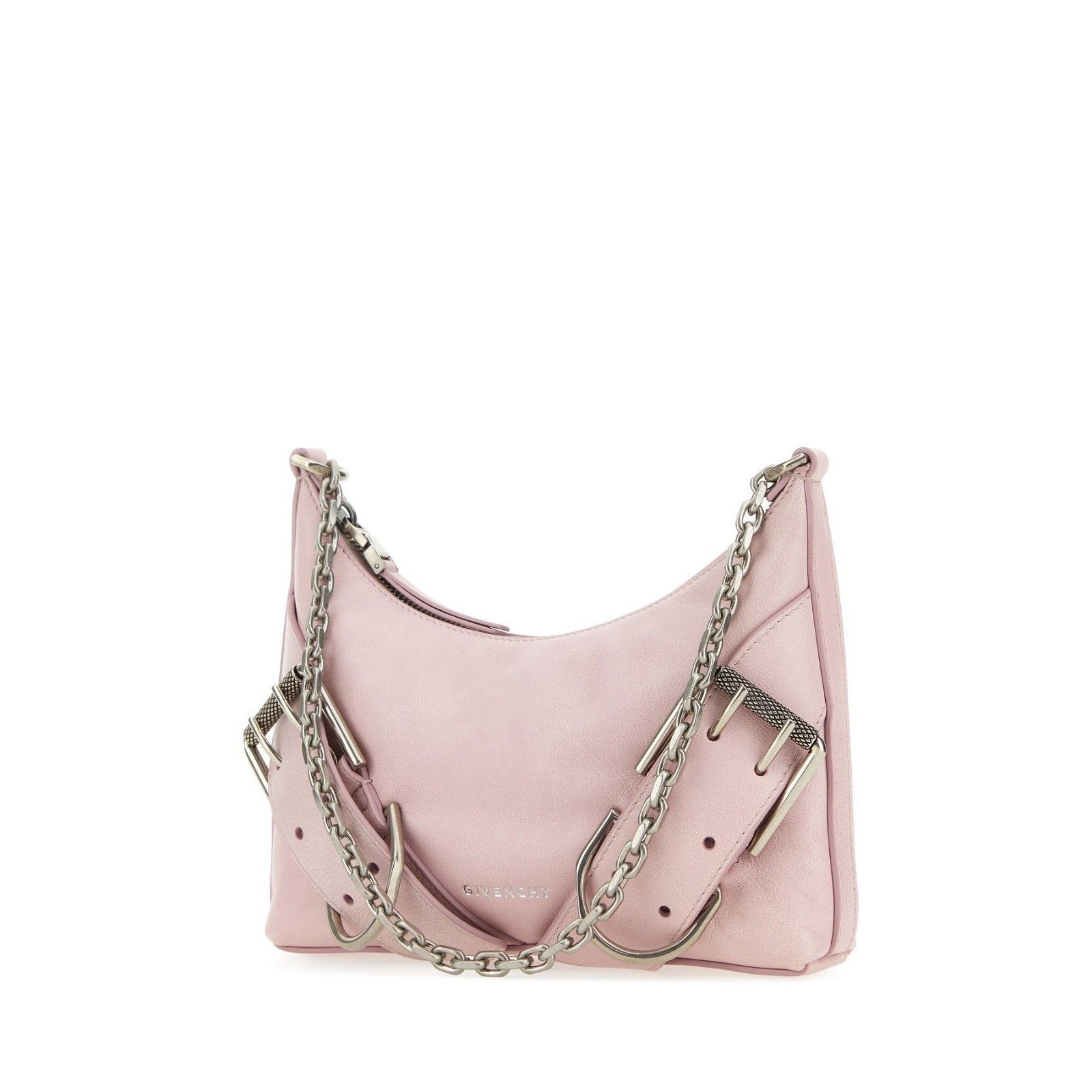 Givenchy GIVENCHY Voyou Silver Chain Strap Pink Leather Shoulder Bag Size ONE SIZE - 2 Thumbnail