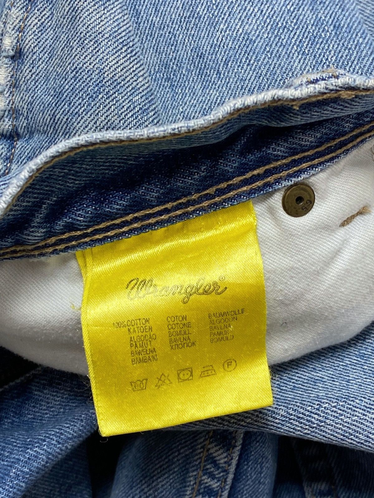 Jean Vintage WRANGLER Denim Baggy Jeans Light Blue Size US 32 / EU 48 - 9 Thumbnail