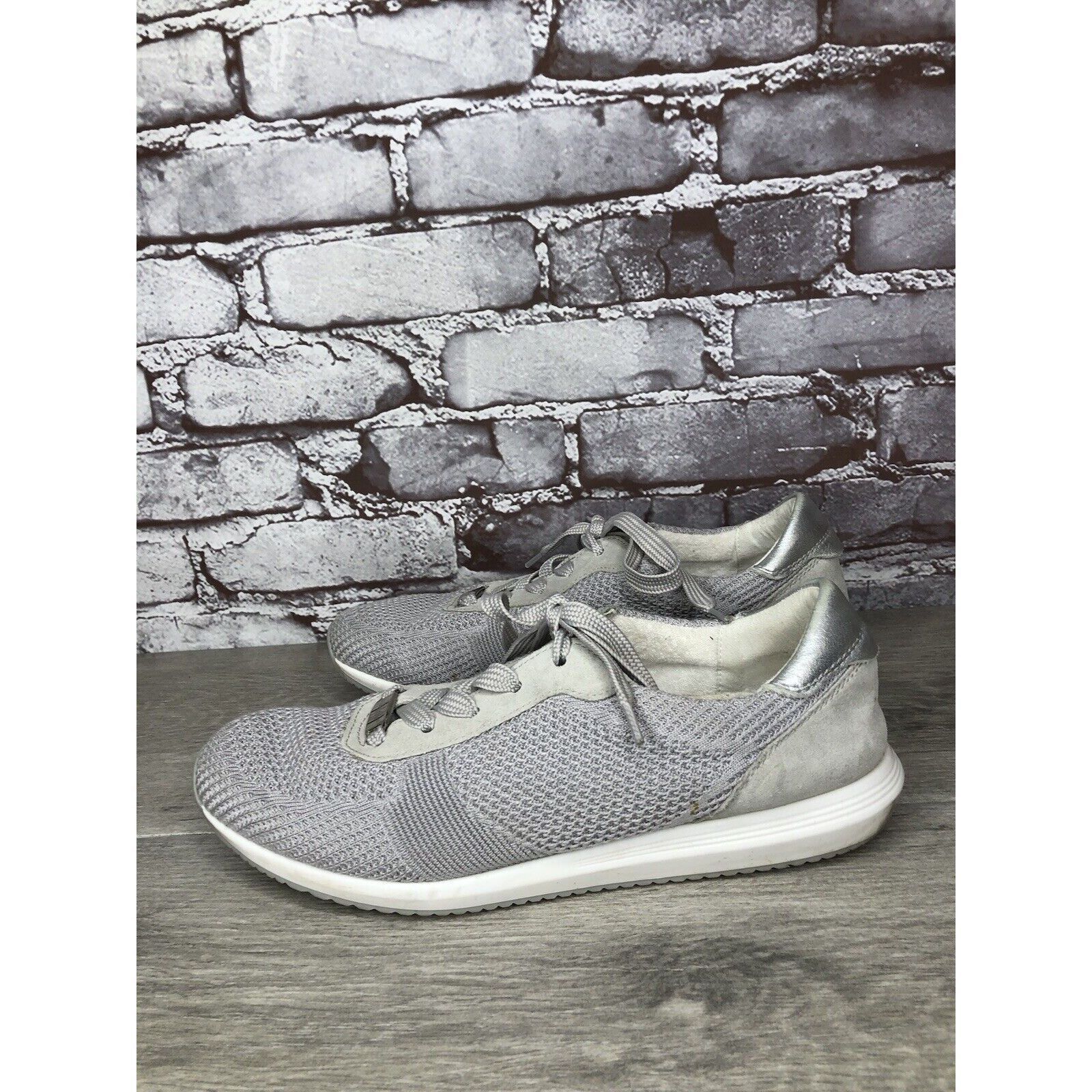 Other Ara Light Gray Knit Fabric Lace Up Casual Sneakers Women Sz Size US 9.5 / IT 39.5 - 15 Thumbnail