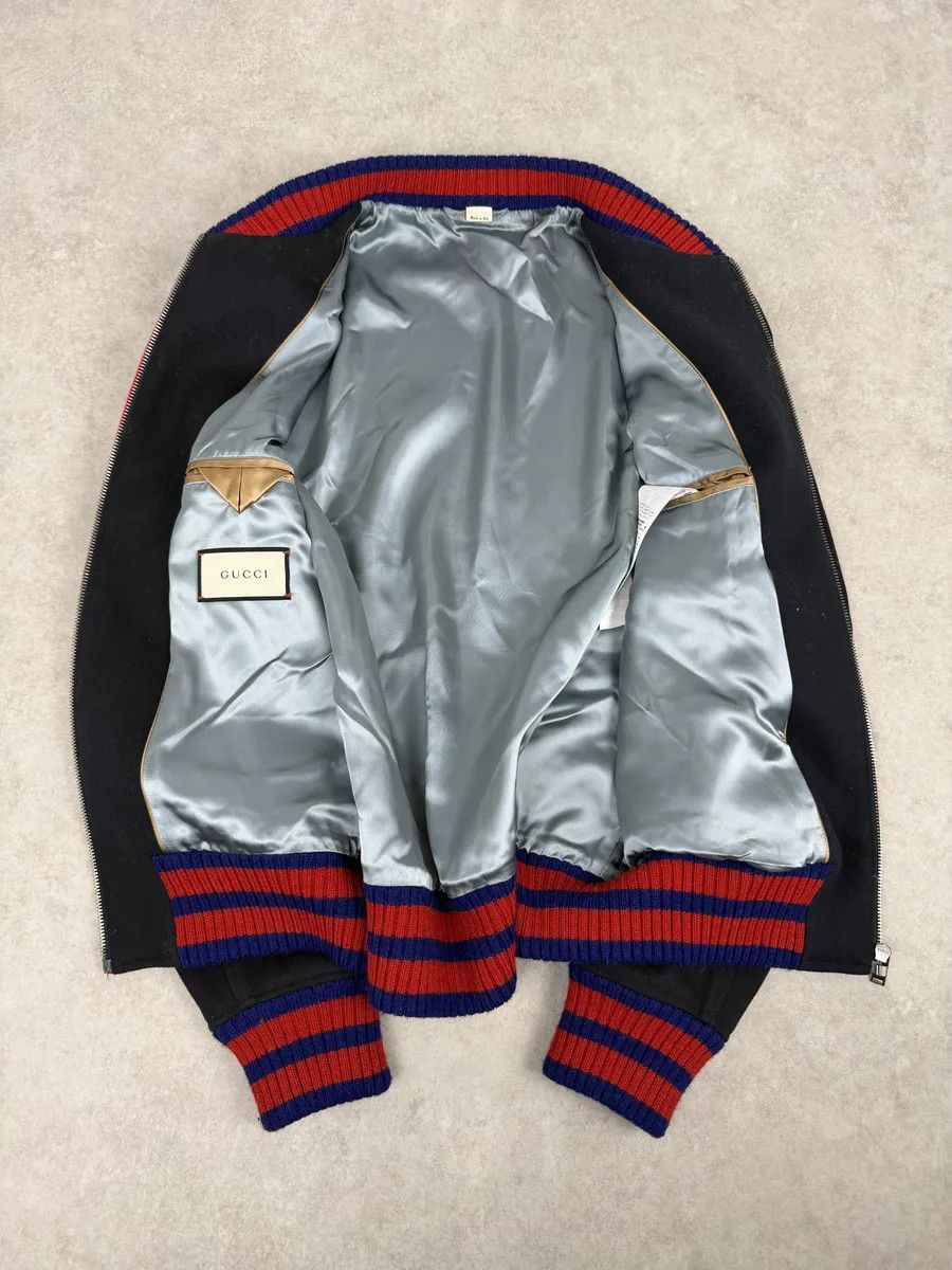 Gucci AW2017 Gucci Navy & Red Wool G Teddy Bomber Jacket Size US L / EU 52-54 / 3 - 10 Thumbnail