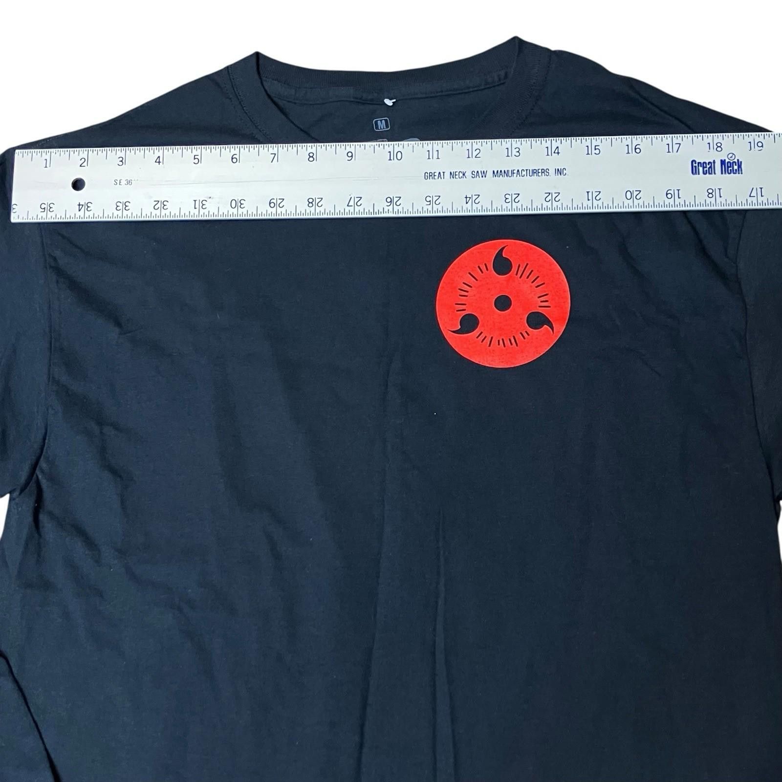 Designer Naruto Shippuden T-Shirt Mens M Black Sasuke Anime Uchiha Size US M / EU 48-50 / 2 - 7 Thumbnail