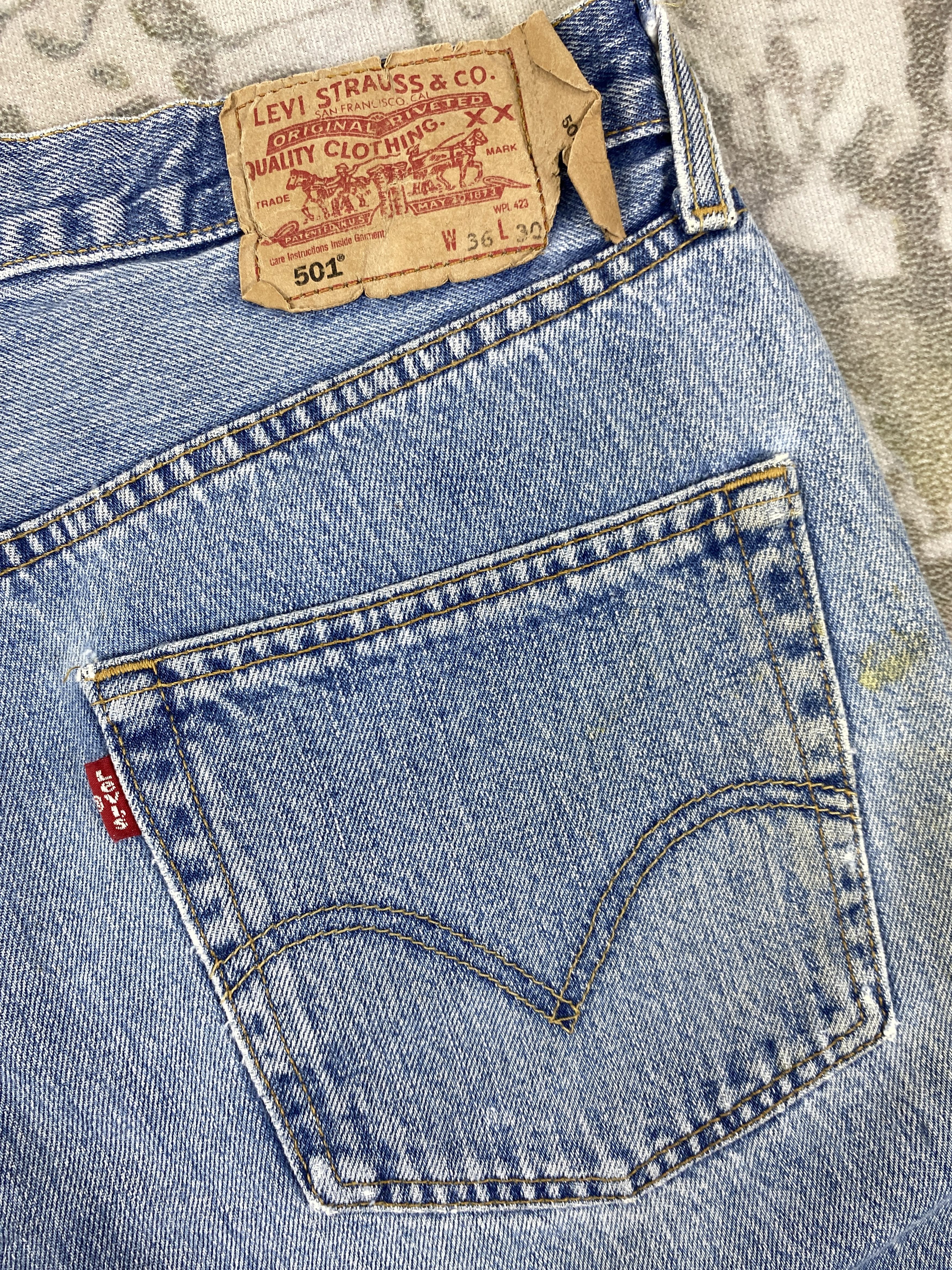 Japanese Brand Blue Vintage Levi's 501 Jeans 34x29 Denim -JN1618 Size US 34 / EU 50 - 12 Thumbnail