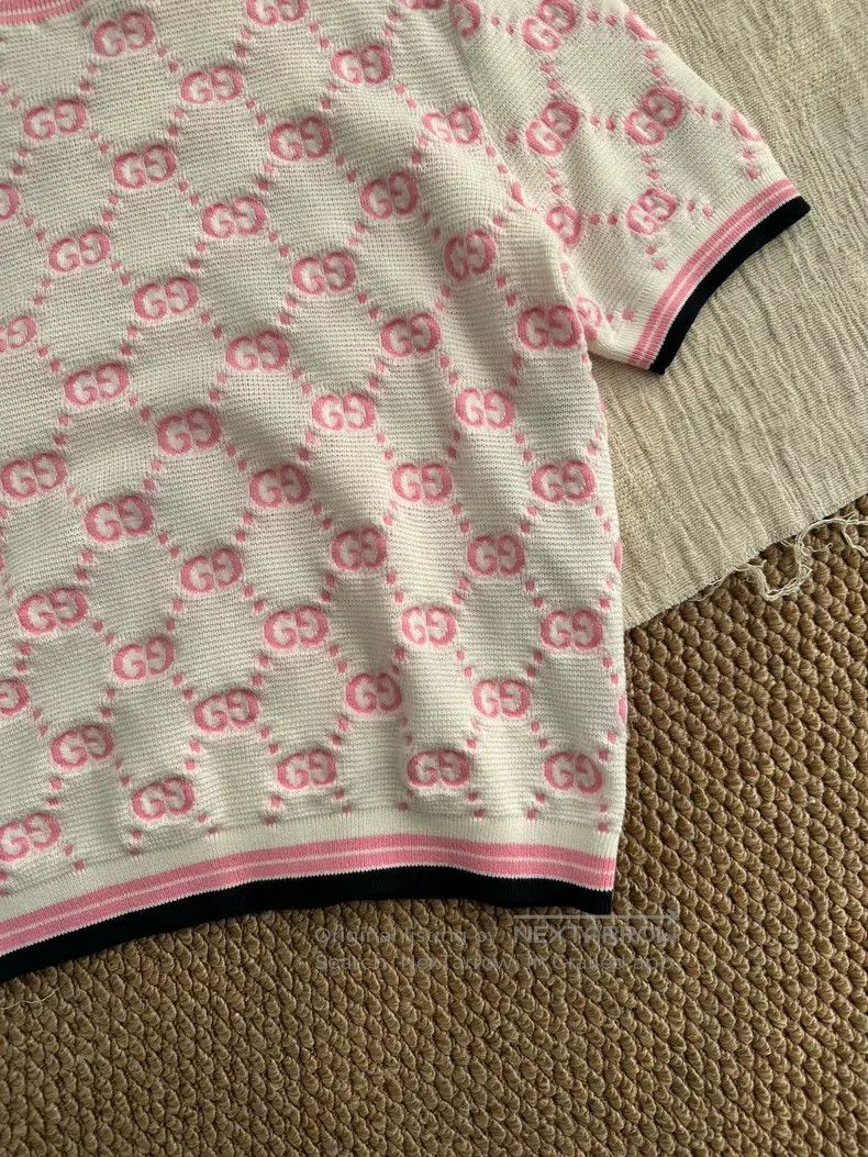 Gucci Gucci Classic GG pattern full-print knitted short sleeves Size S / US 4 / IT 40 - 3 Thumbnail