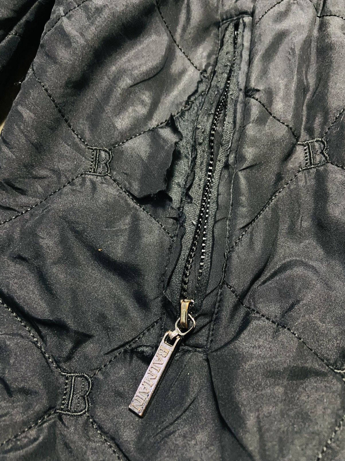 Balmain Vintage Balmain Nylon Zipper Distressed Jacket Size US L / EU 52-54 / 3 - 6 Thumbnail