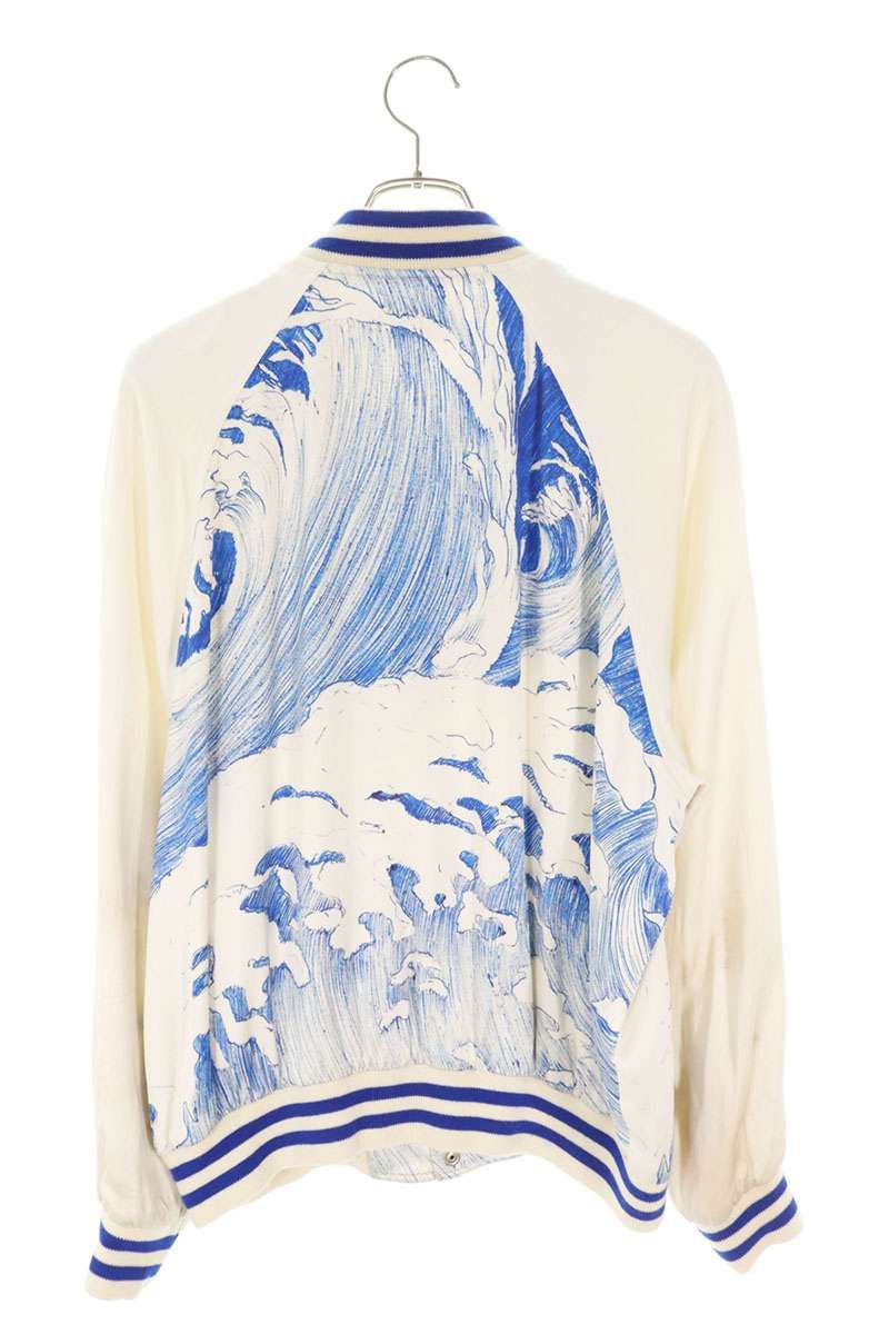 Celine CELINE Teddy Souvenir Blouson Jacket White/ Blue 48 Size US M / EU 48-50 / 2 - 2 Thumbnail