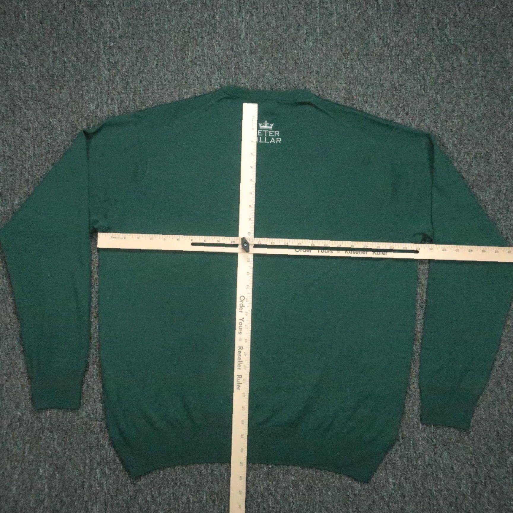 Peter Millar VINTAGE? (No) Peter Millar Sweater Men XL Green Merino Wool V Neck Tour Jumper XL Shirt? Size US XL / EU 56 / 4 - 6 Thumbnail
