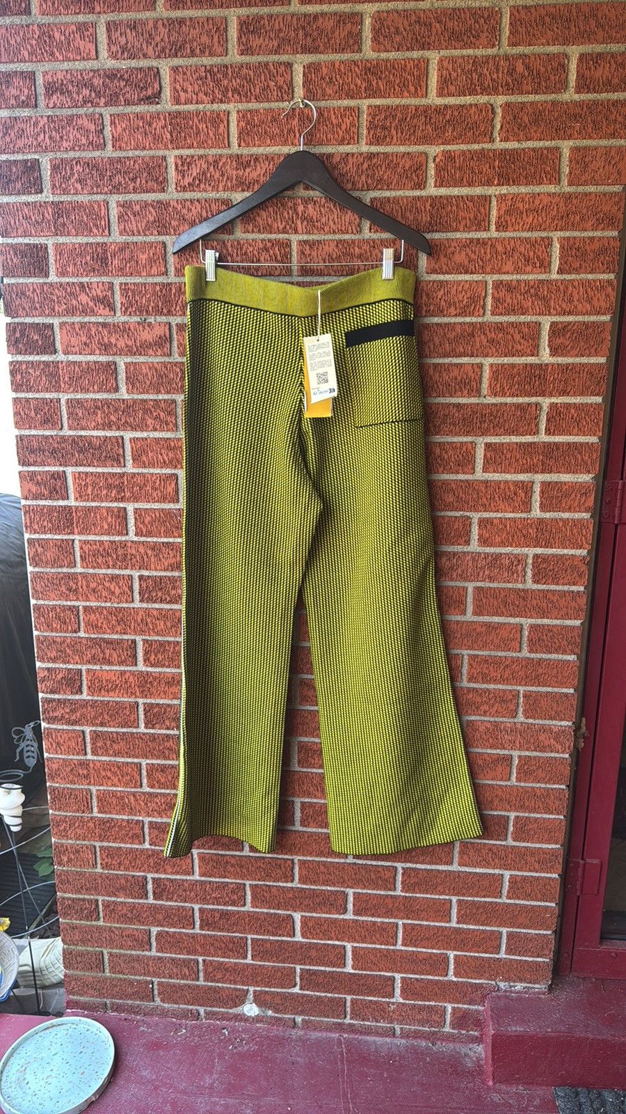 Marni Marni trouser pants black yellow herringbone wool SF2023 Size 40R - 2 Thumbnail