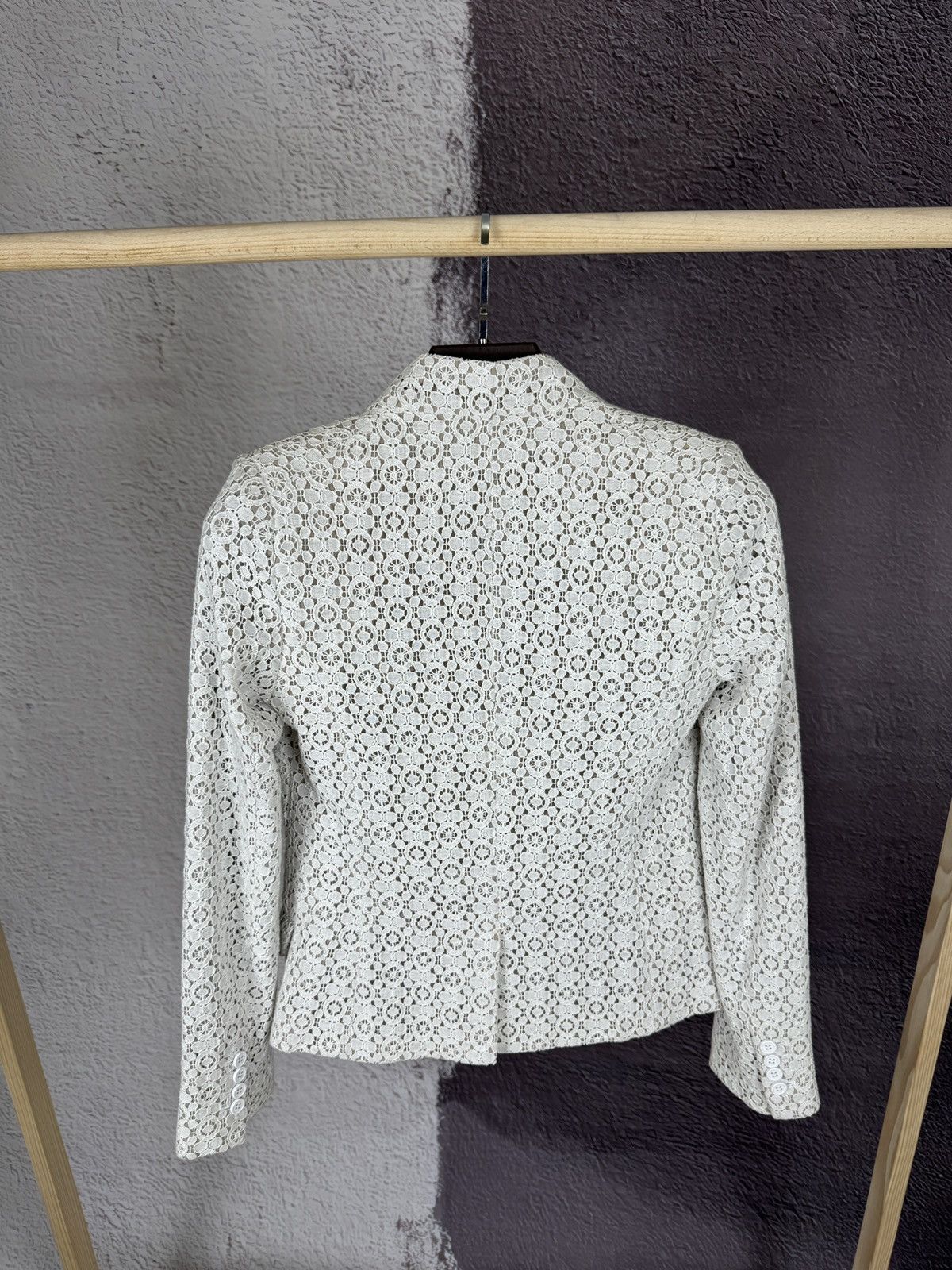 Marc by Marc Jacobs Marc By Marc Jacobs Womens Lace Notch Collar Blazer White 4 Size S / US 4 / IT 40 - 13 Thumbnail