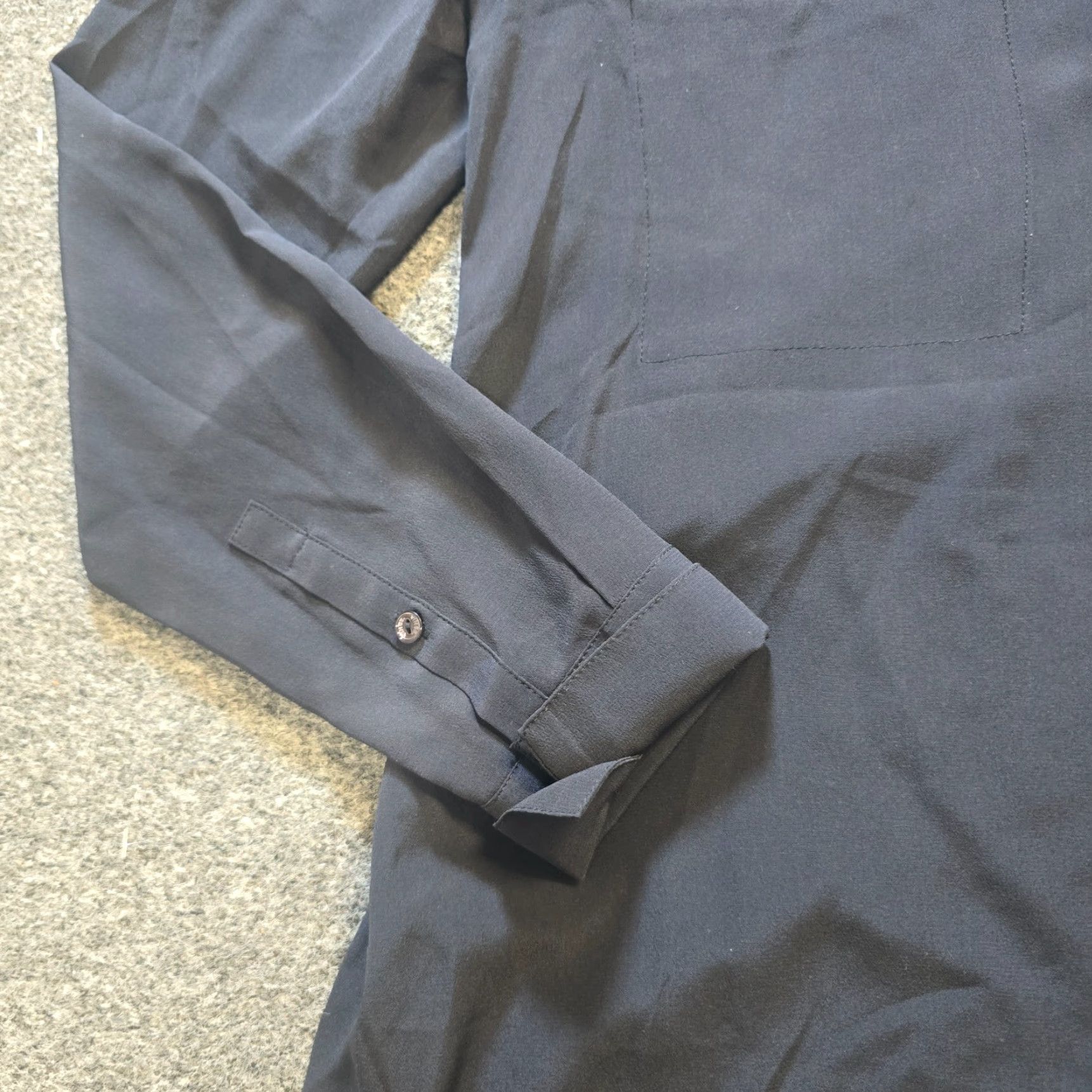 Vince Vince Blouse Womens Size 6 Blue Silk V Neck Long Sleeve Casual Capsule Shirt Size M / US 6-8 / IT 42-44 - 4 Thumbnail