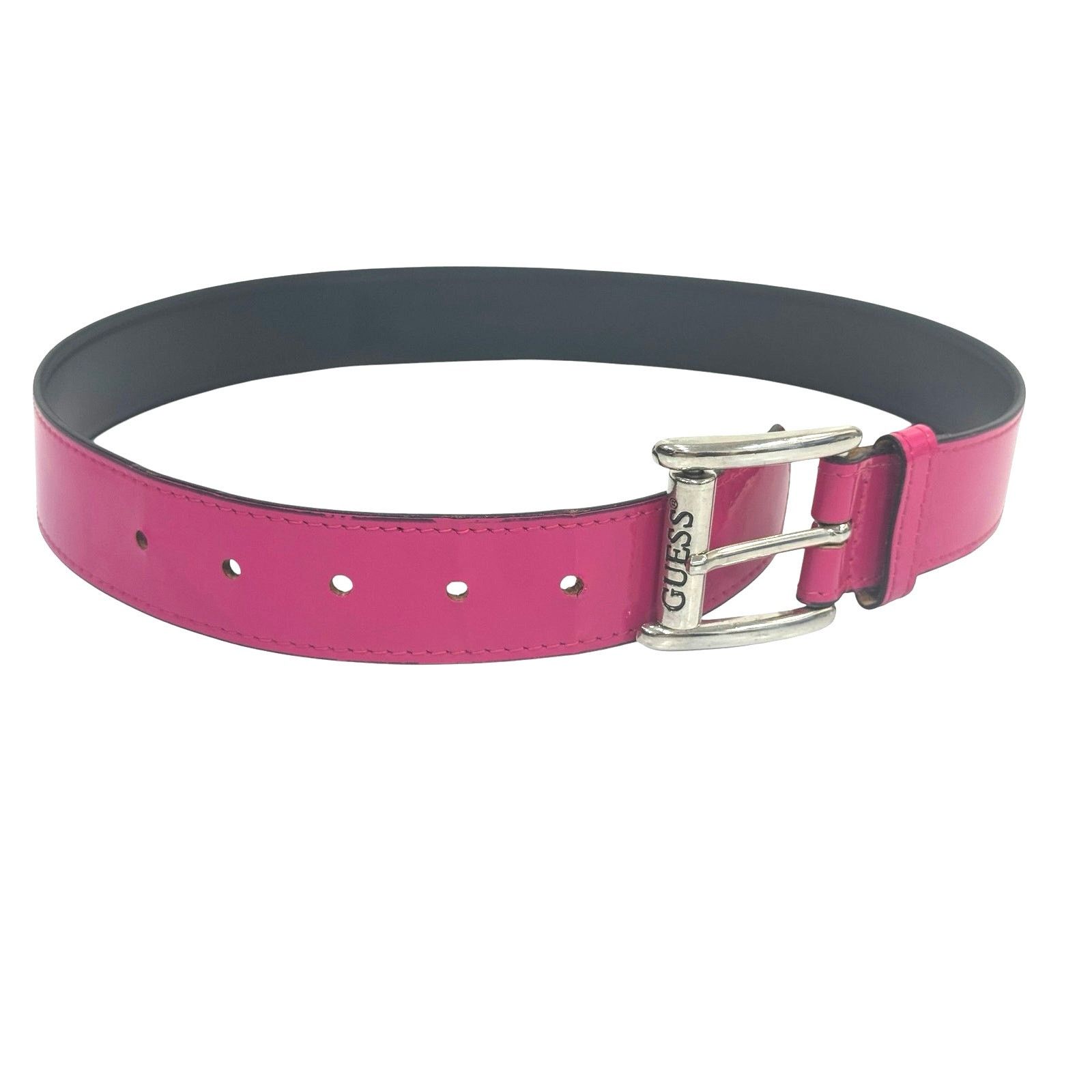 Guess Vintage Guess USA Hot Pink Logo Buckle Belt Medium Y2K Size ONE SIZE - 5 Thumbnail