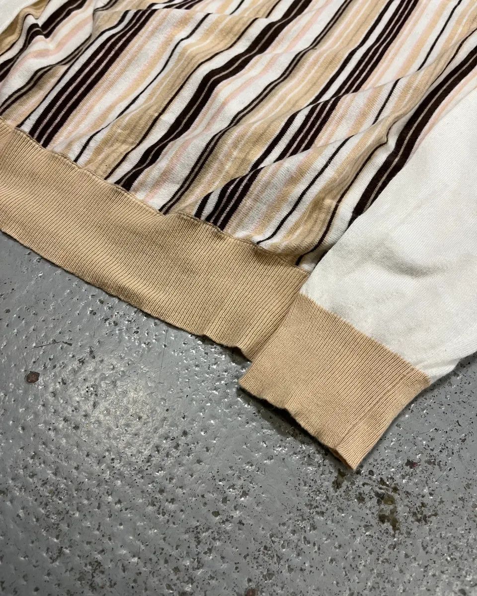 Dolce & Gabbana 2000s Dolce & Gabbana Beige & White Striped Polo Sweater Size US S / EU 44-46 / 1 - 6 Thumbnail