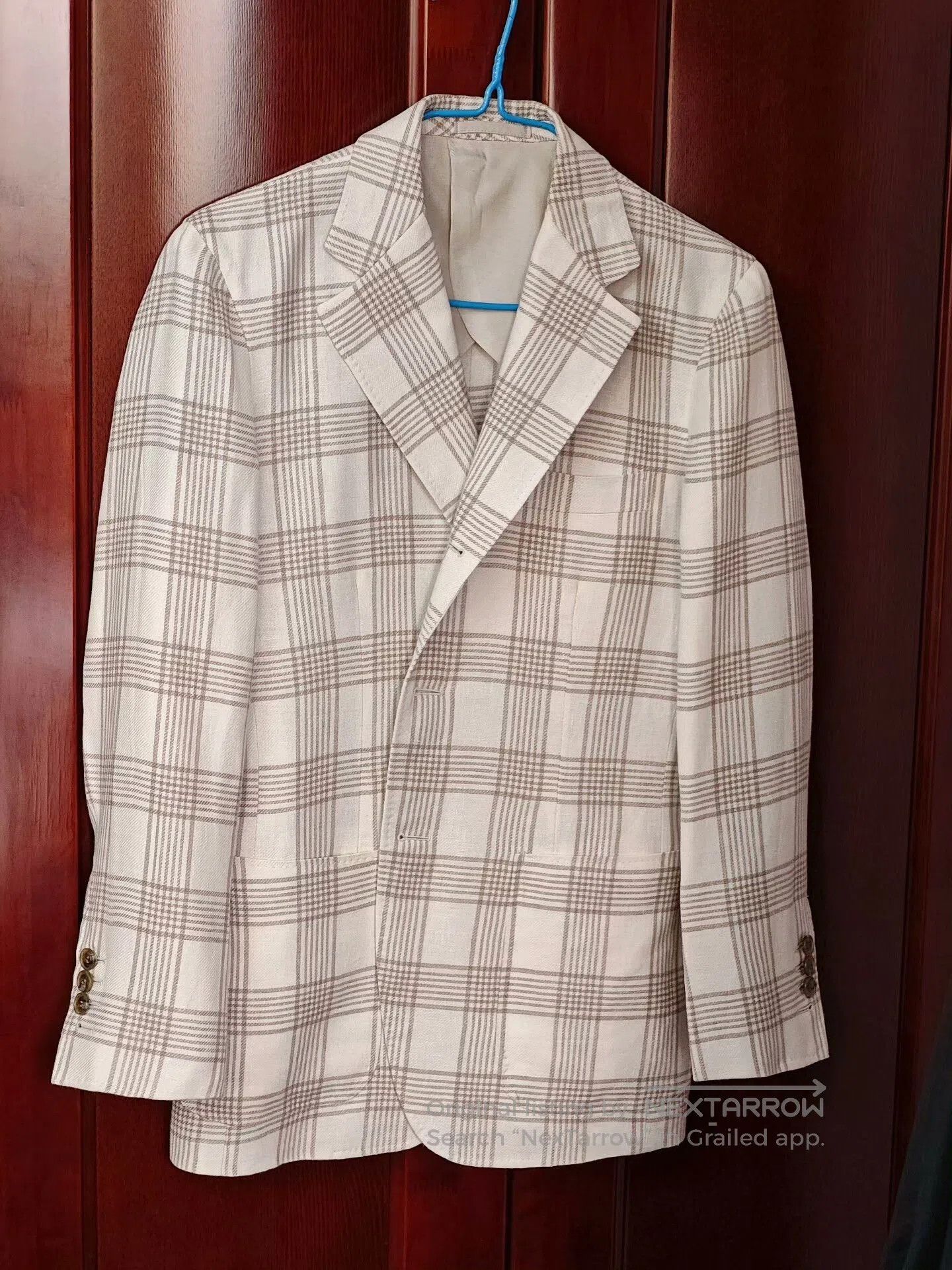 Ermenegildo Zegna Custom Italian Zegna Check Suit Jacket. Size US S / EU 44-46 / 1 - 1 Thumbnail