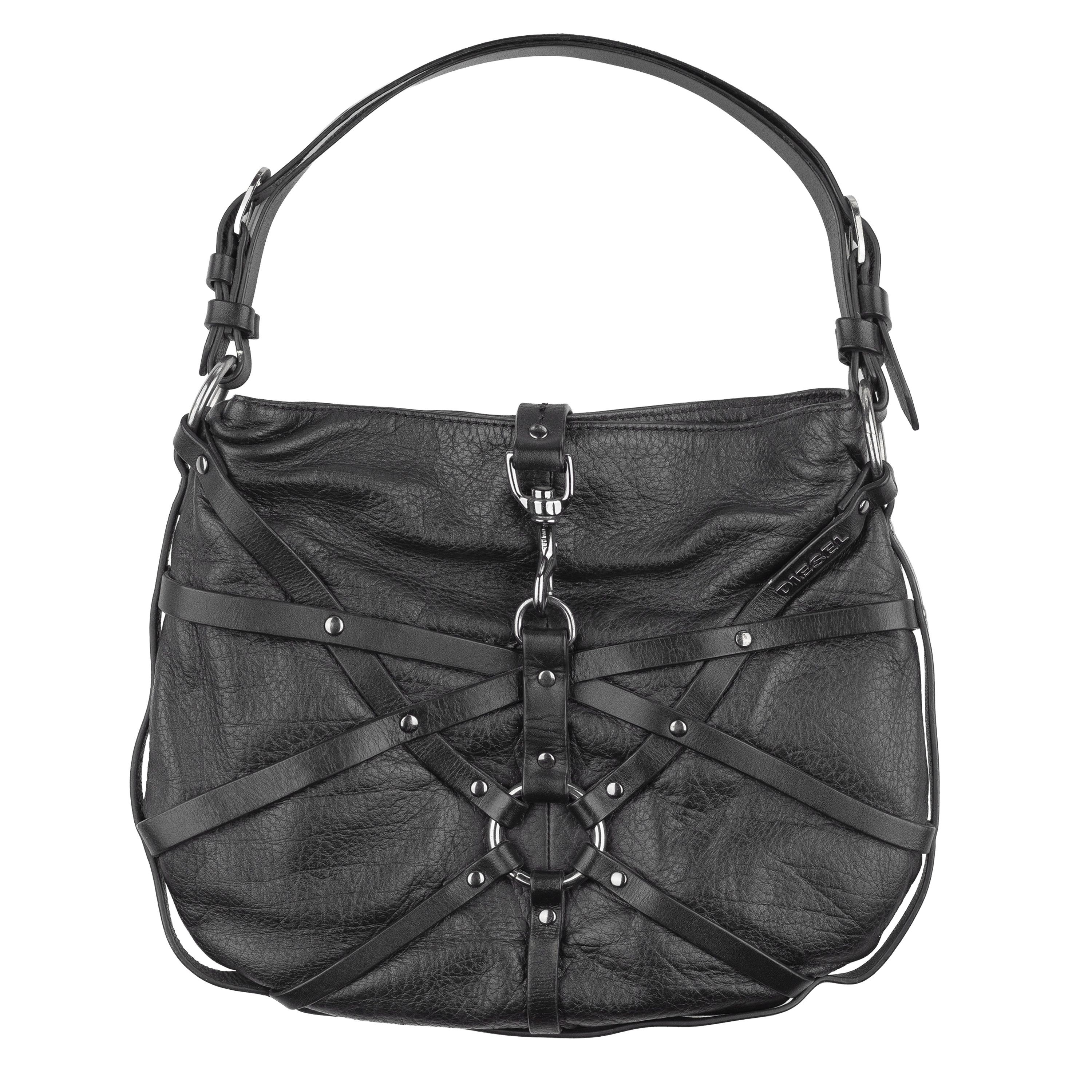 Diesel Diesel Bondage Vintage Black Leather Bag Size ONE SIZE - 1 Thumbnail