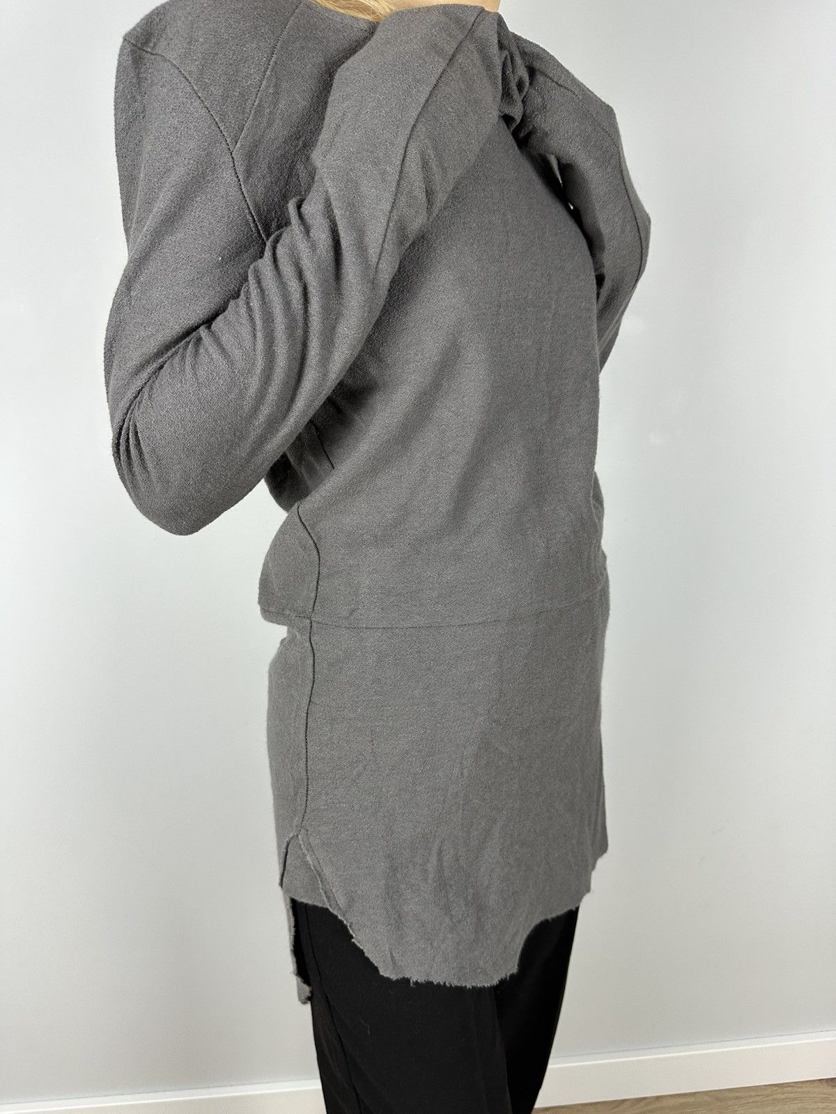 Aleksandr Manamis Aleksandr Manamis black Cotton Linen Sweater Asymmetric Size M / US 6-8 / IT 42-44 - 5 Thumbnail