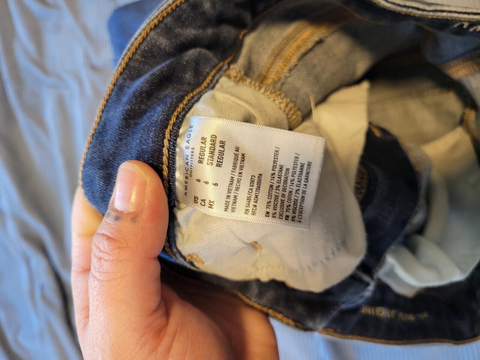 American Eagle Outfitters American Eagle Women's Blue Skinny Jeans Size 6 Regular Size 28" / US 6 / IT 42 - 2 Thumbnail