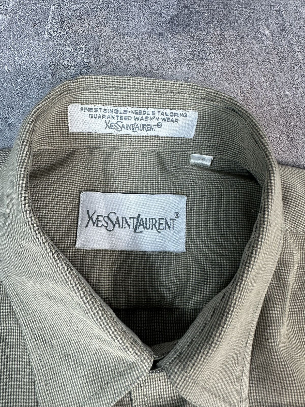 Vintage × Yves Saint Laurent Yves Saint Lauren short sleeve shirt Size US L / EU 52-54 / 3 - 3 Thumbnail