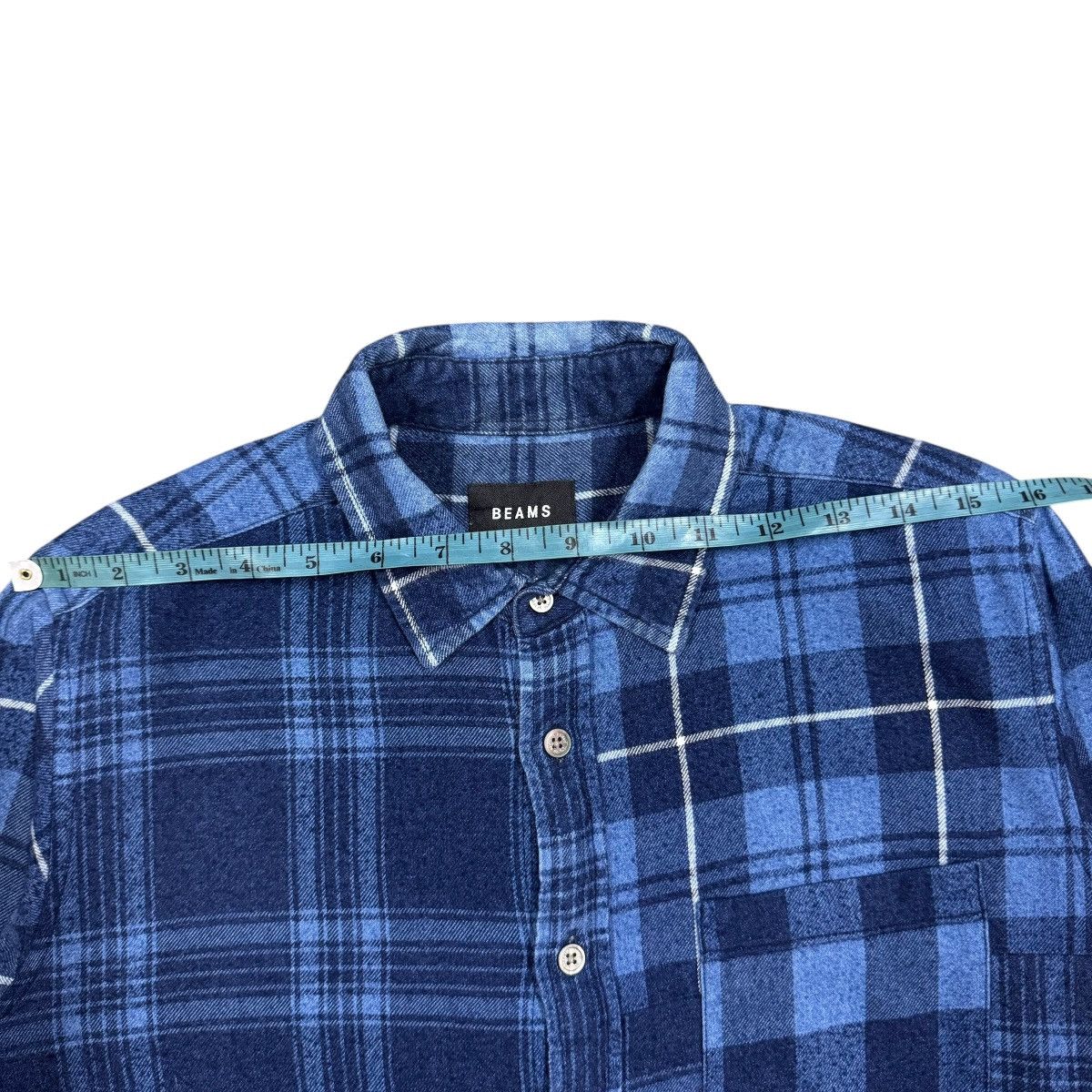 Beams Japan Vtg🔥Beams Japan Checked Patchwork Oxford Shirt Size US S / EU 44-46 / 1 - 17 Thumbnail